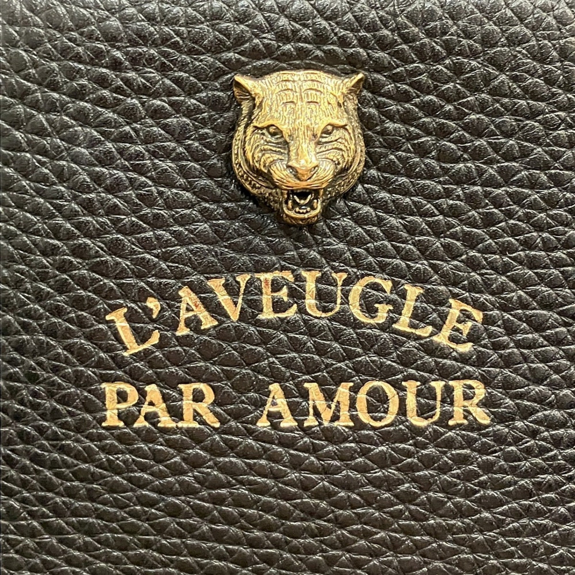 Gucci Animalier Leather Clutch Bag (Pre-Owned)