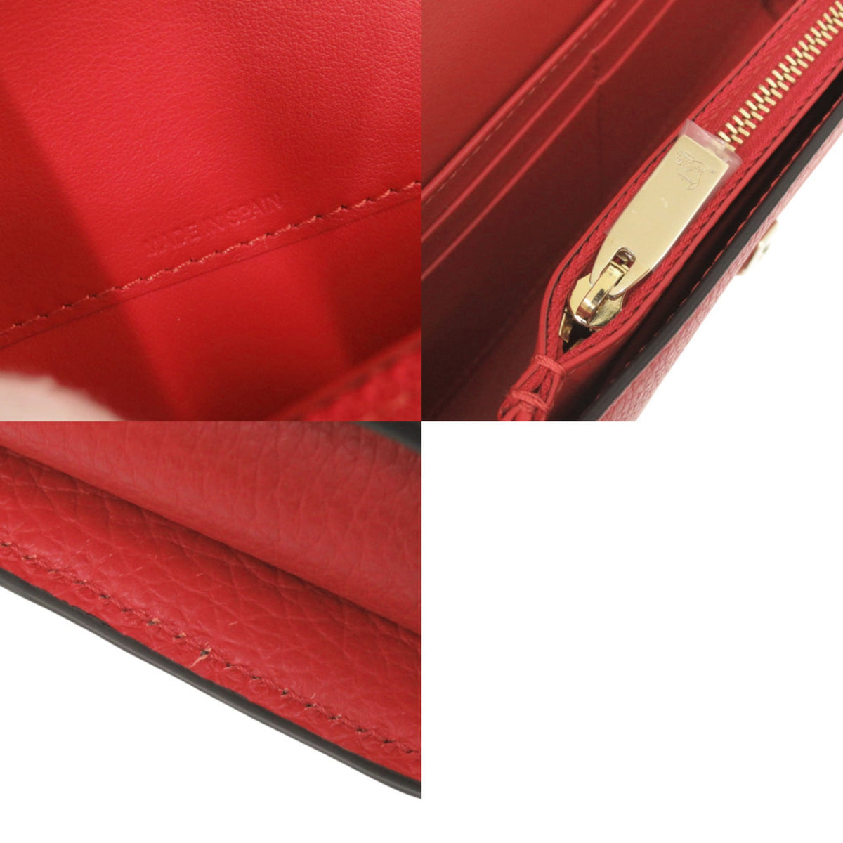 Christian Louboutin Red Color Leather Shoulder Bag (Pre-Owned)
