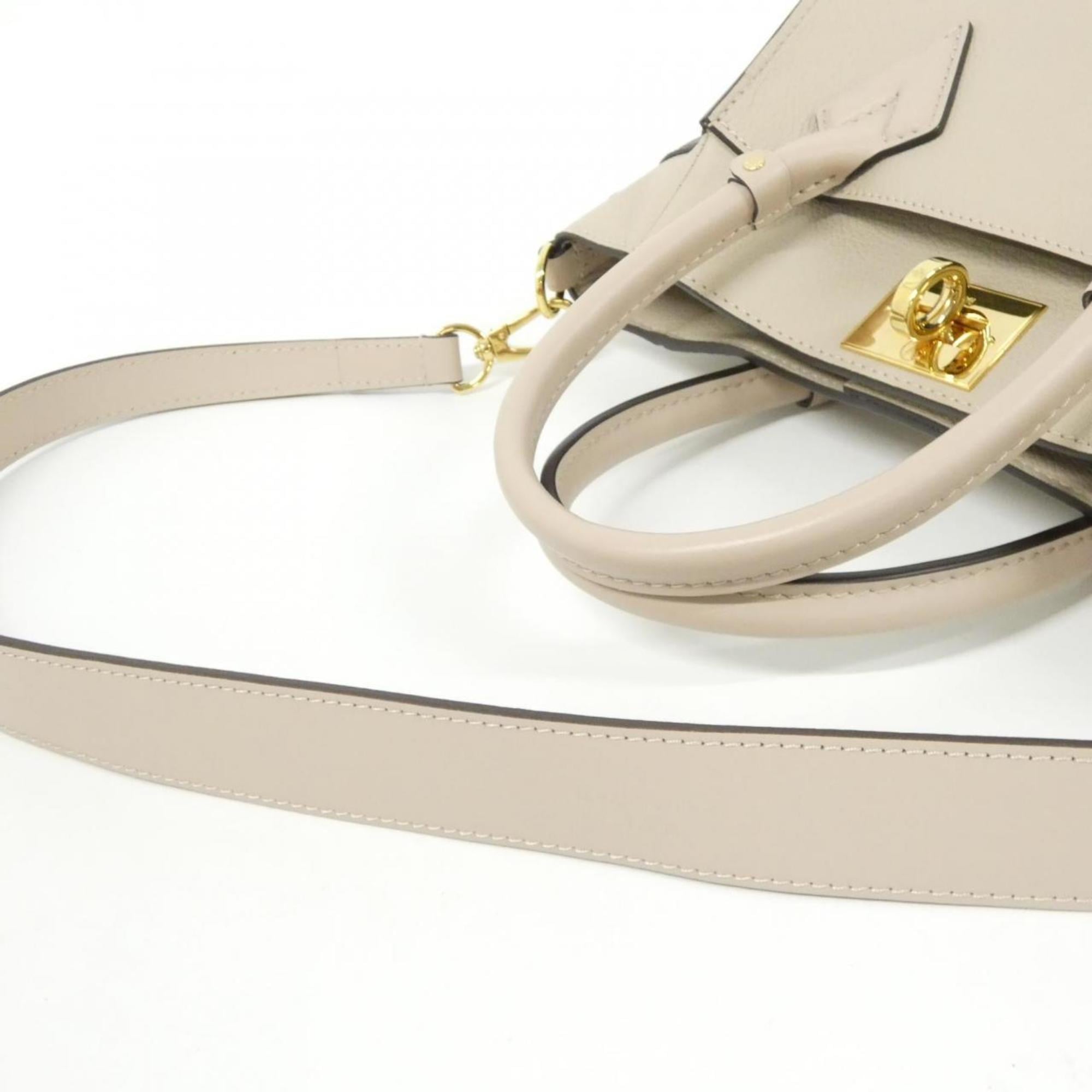 Louis Vuitton Grayish Coated Canvas Leather Handbag (Pre-Owned)