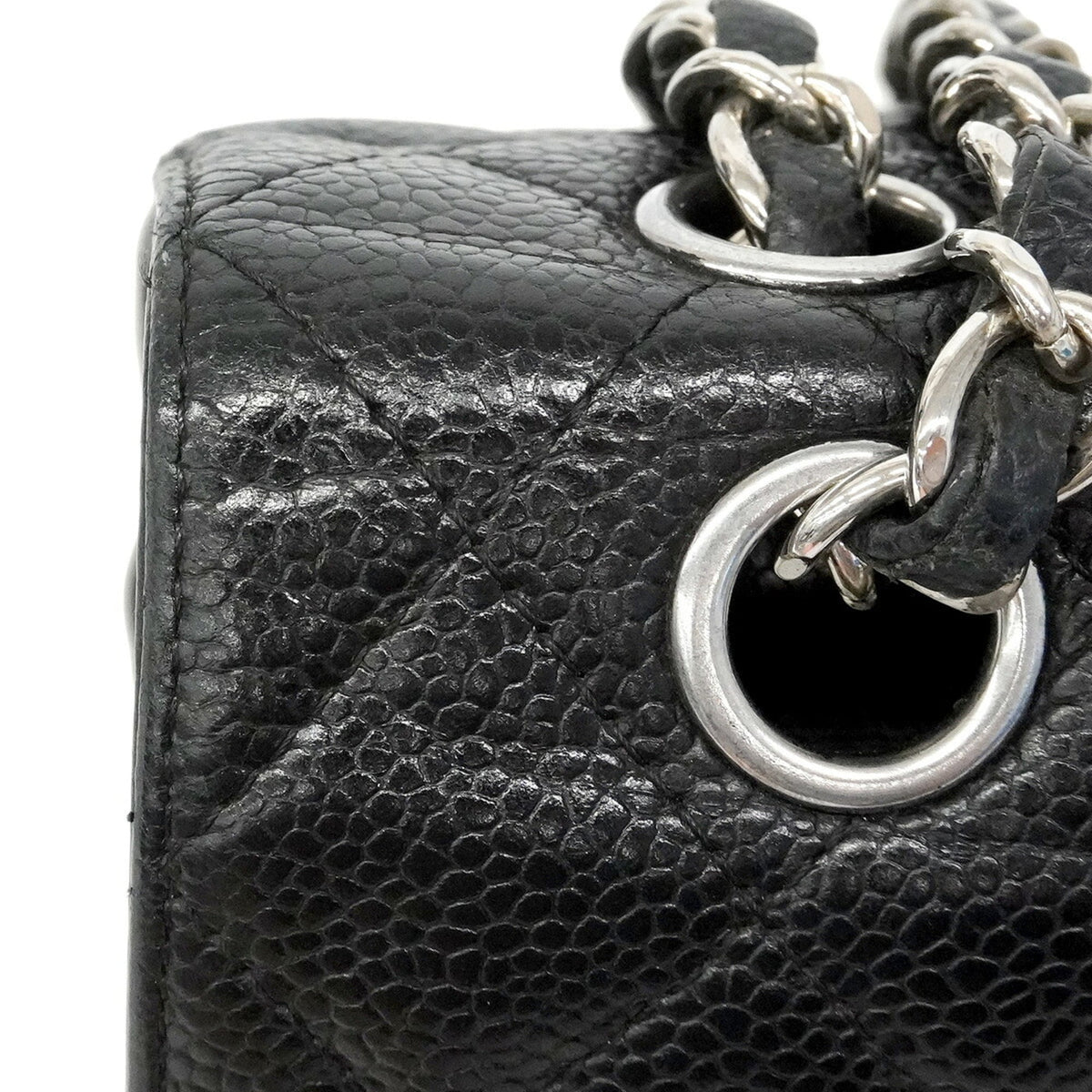 Chanel Black Grained Calfskin Shoulder Bag (Pre-Owned)