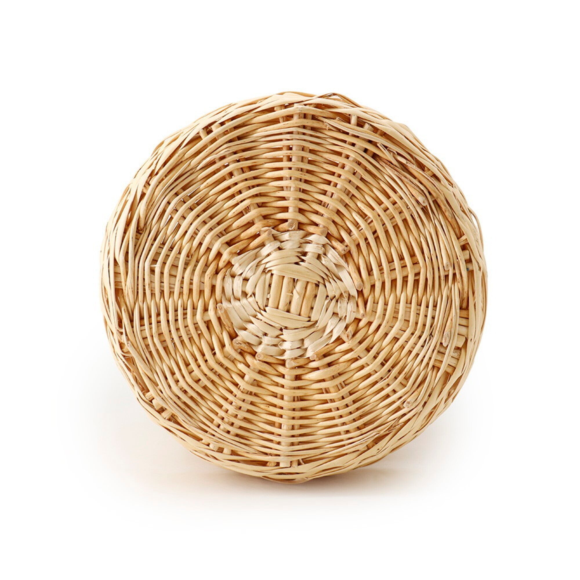 Celine Beige Brown Raffia Leather Basket Handbag (Pre-Owned)