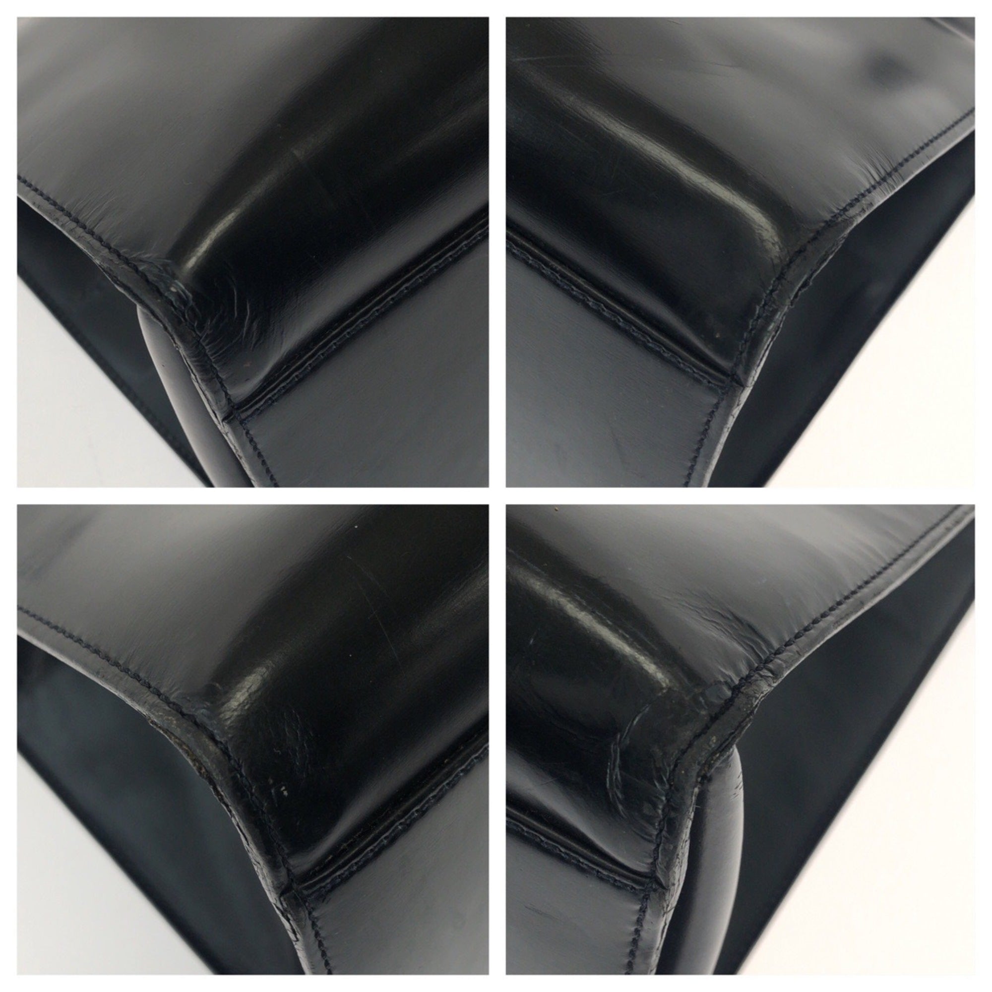 Cartier Black Leather Shoulder Bag Tote Bag (Pre-Owned)
