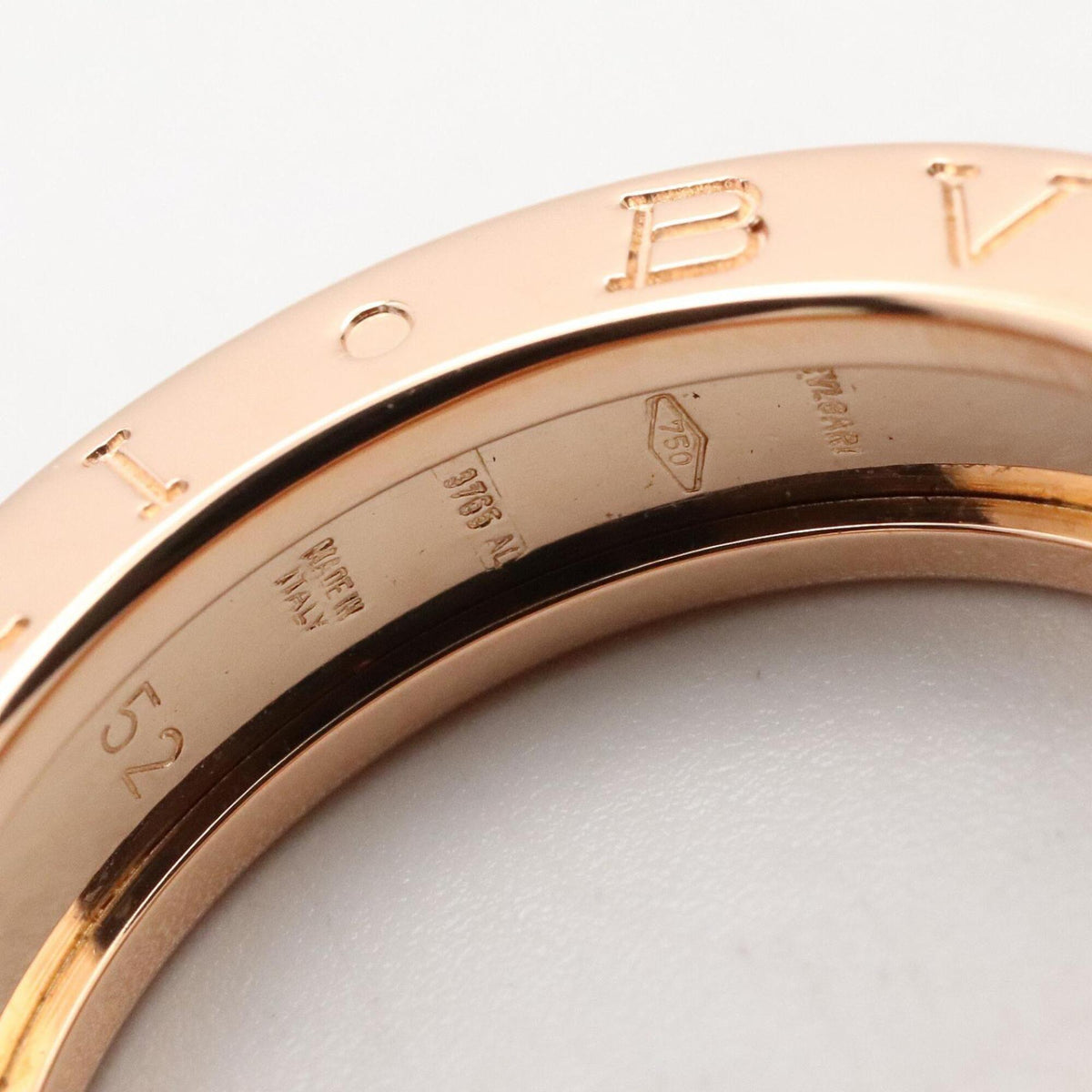 Bvlgari Gold Pink Gold (18K) Band Ring (Pre-Owned)