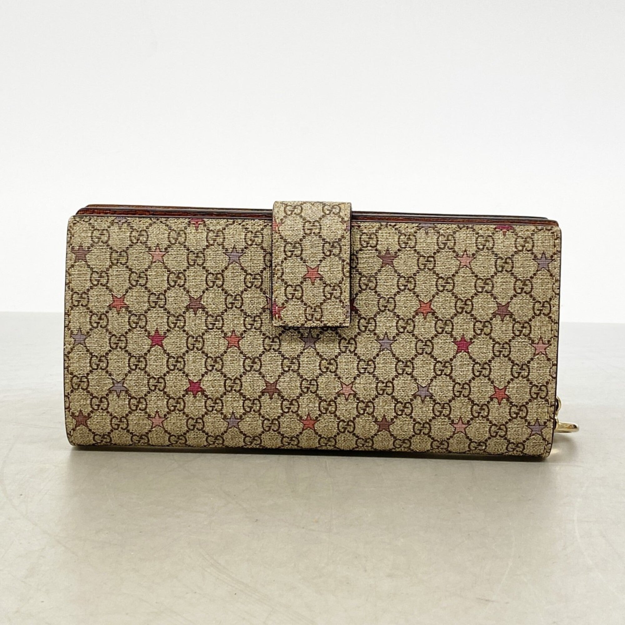 Gucci Brown Pvc Long Wallet (Bi-Fold) (Pre-Owned)