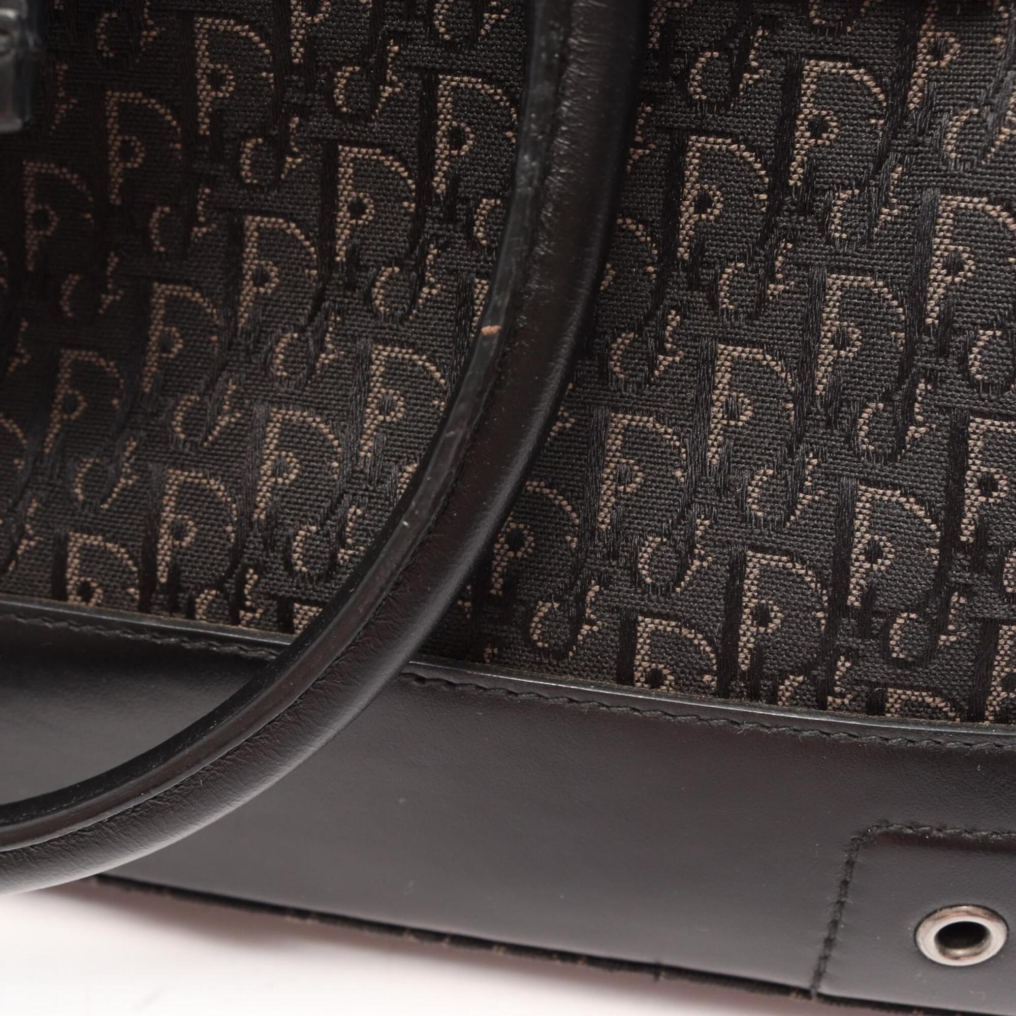 Christian Dior Black Canvas Leather Handbag (Pre-Owned)