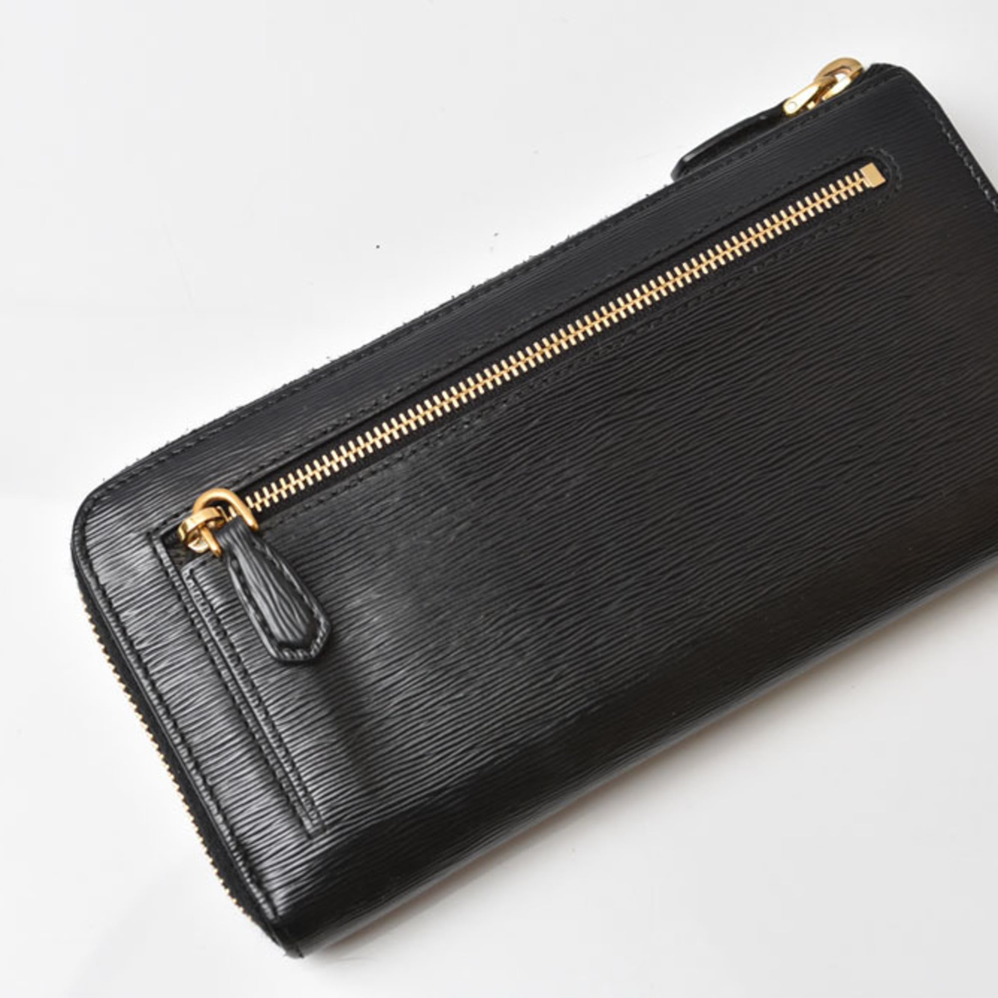 Prada Black Vitello Move Leather Coin Purse/Coin Case (Pre-Owned)