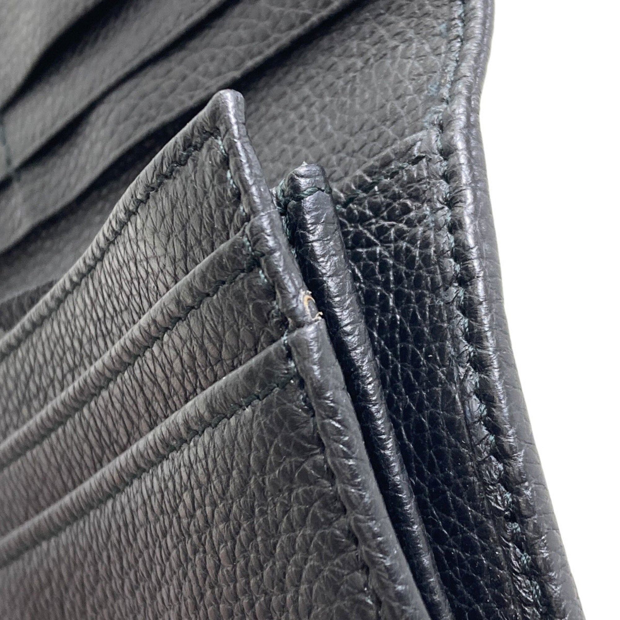 Jimmy Choo Black Leather Long Wallet (Bi-Fold) (Pre-Owned)