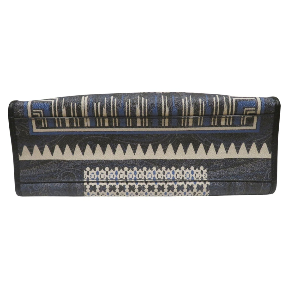 Etro Black Blue Gray Pvc Cotton Tote Bag (Pre-Owned)