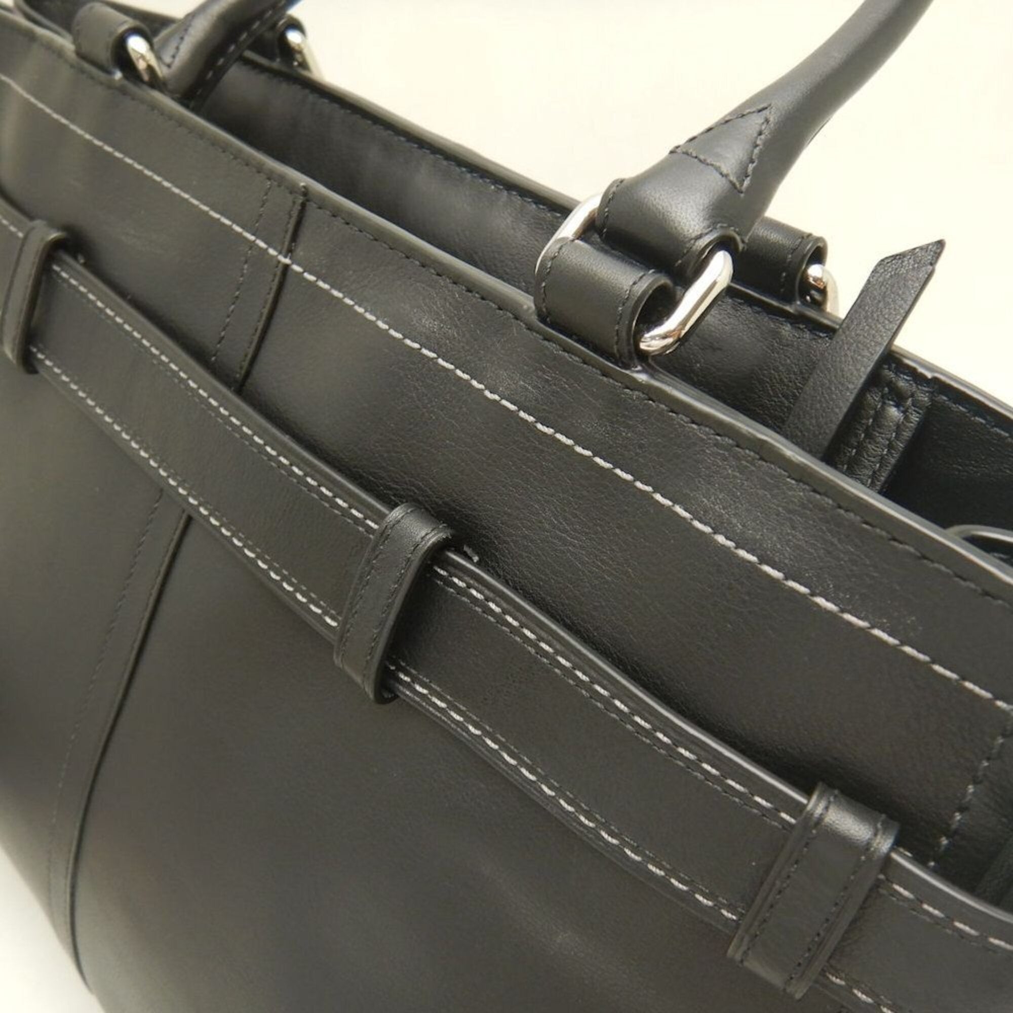 Coach Black Leather Tote Bag (Pre-Owned)