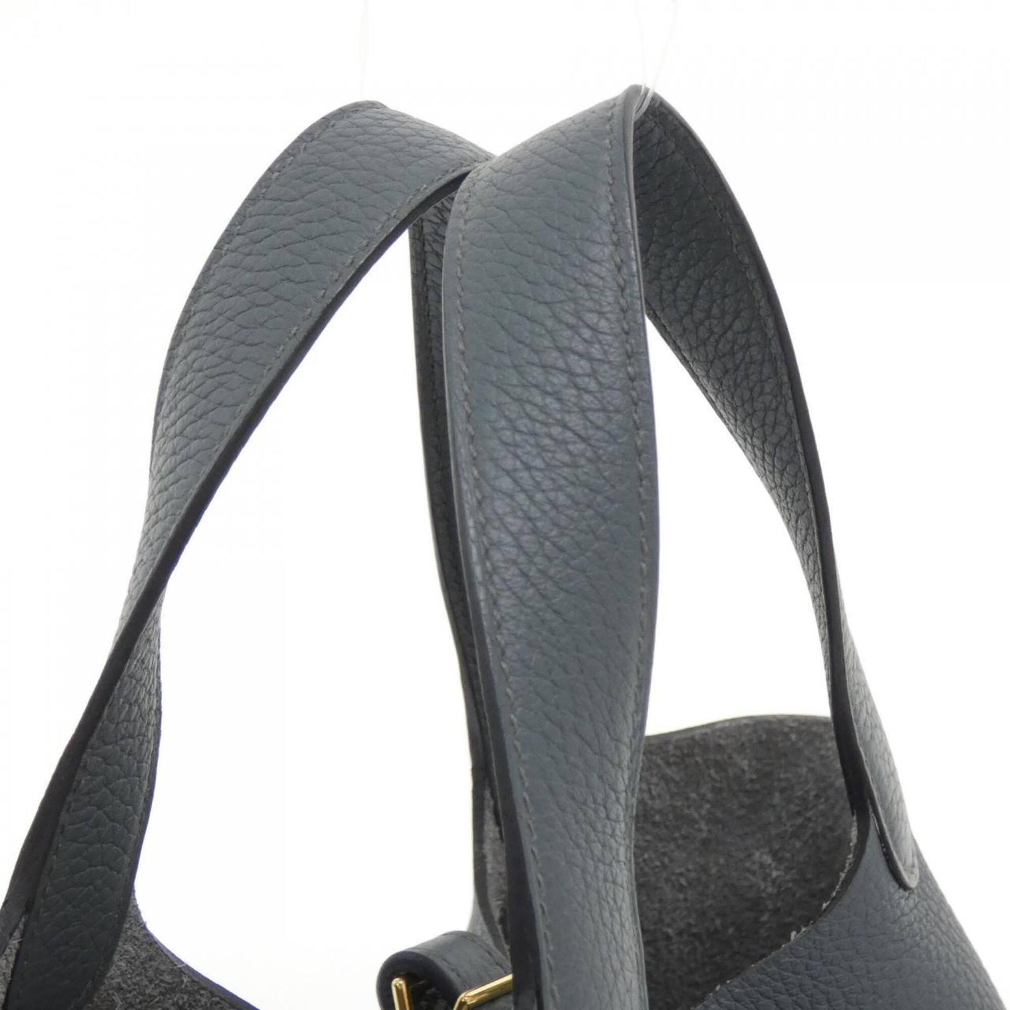 Hermes Blue Taurillon Clemence Leather Handbag (Pre-Owned)