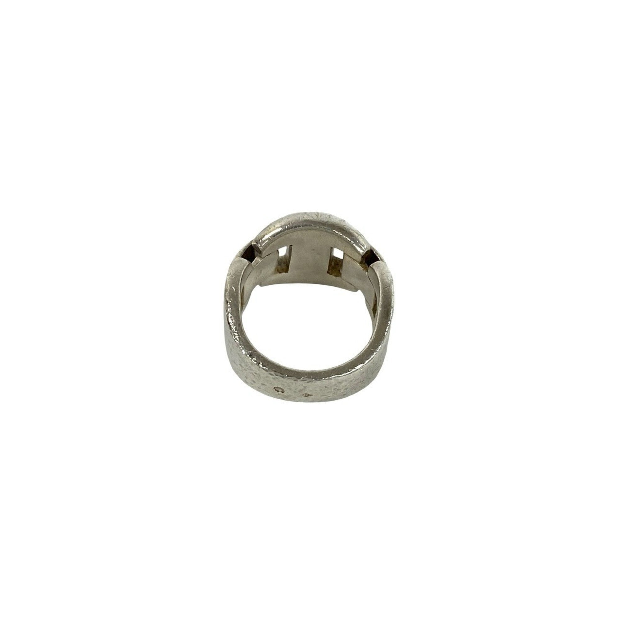 Hermes Silver Silver 925 Band Ring (Pre-Owned)