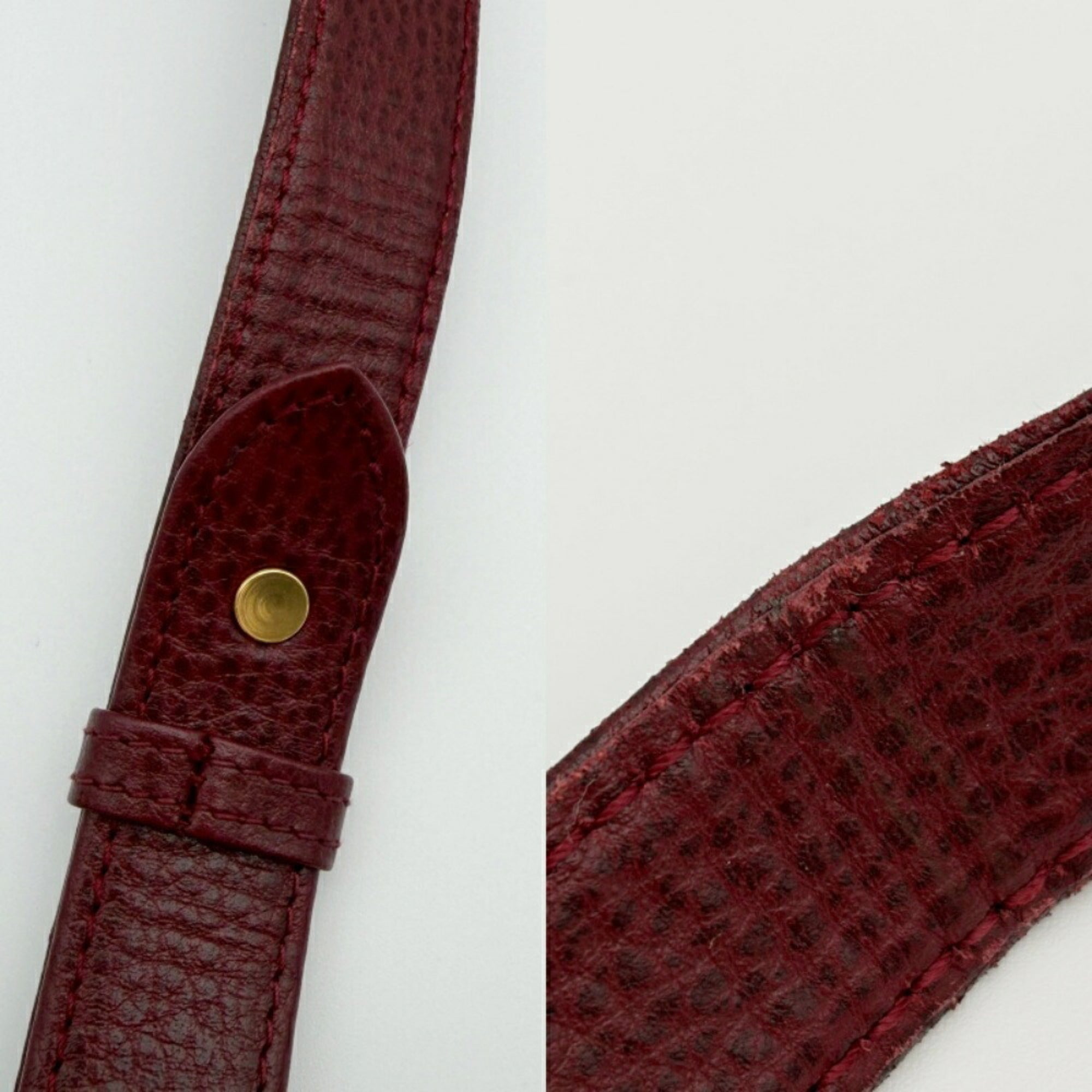 Cartier Bordeaux Leather Shoulder Bag (Pre-Owned)