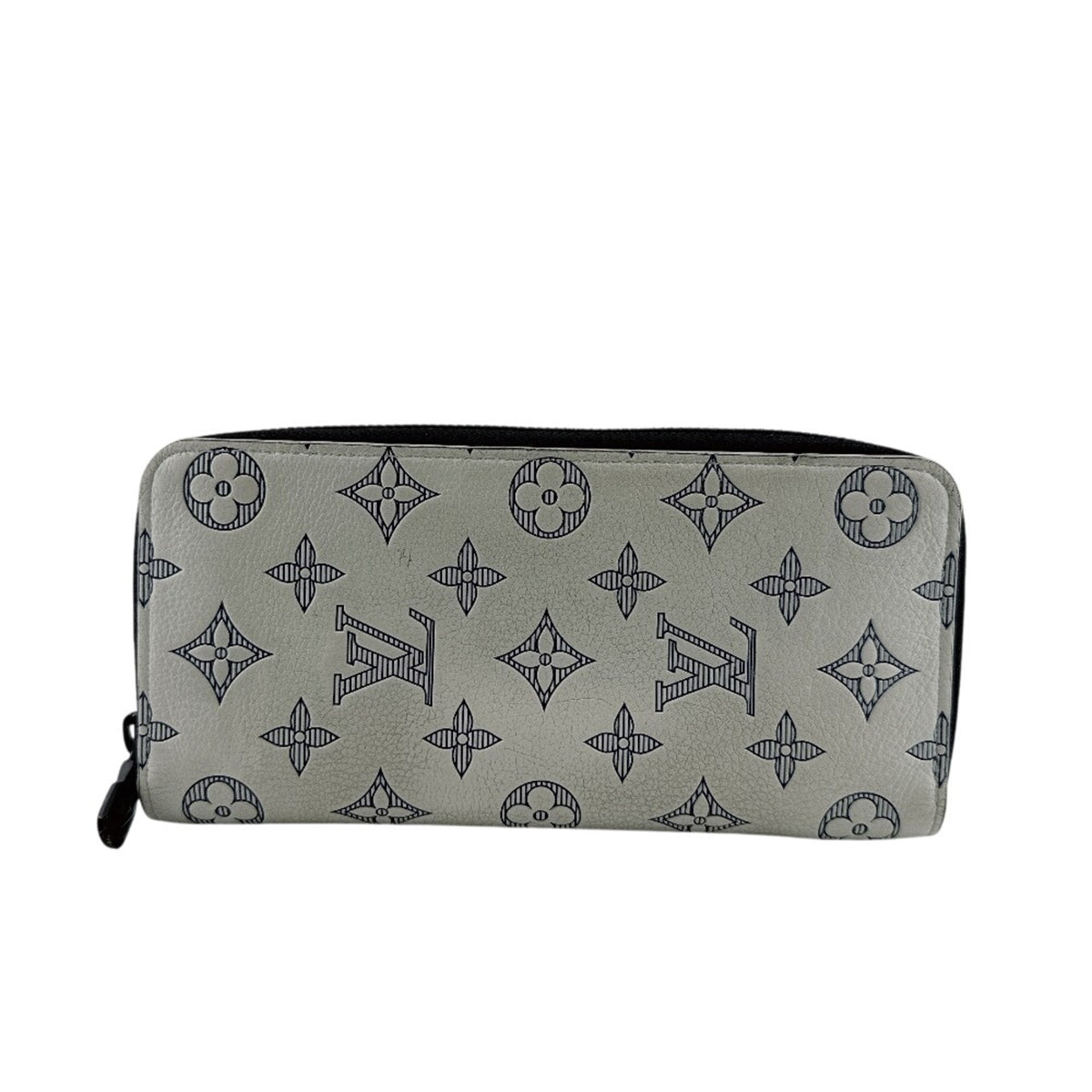 Louis Vuitton Monogram Shadow White Leather Long Wallet (Bi-Fold) (Pre-Owned)