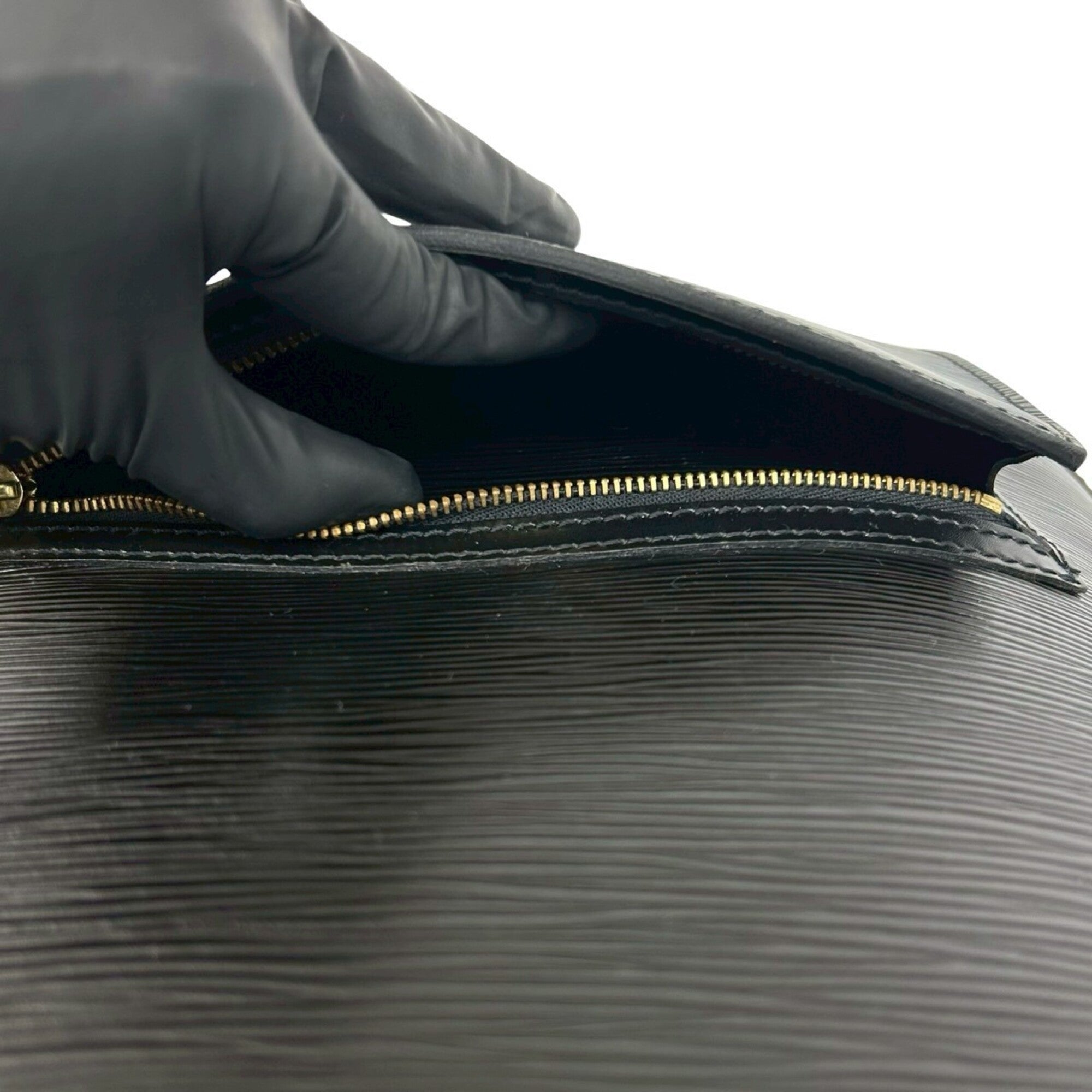 Louis Vuitton Black Leather Backpack (Pre-Owned)
