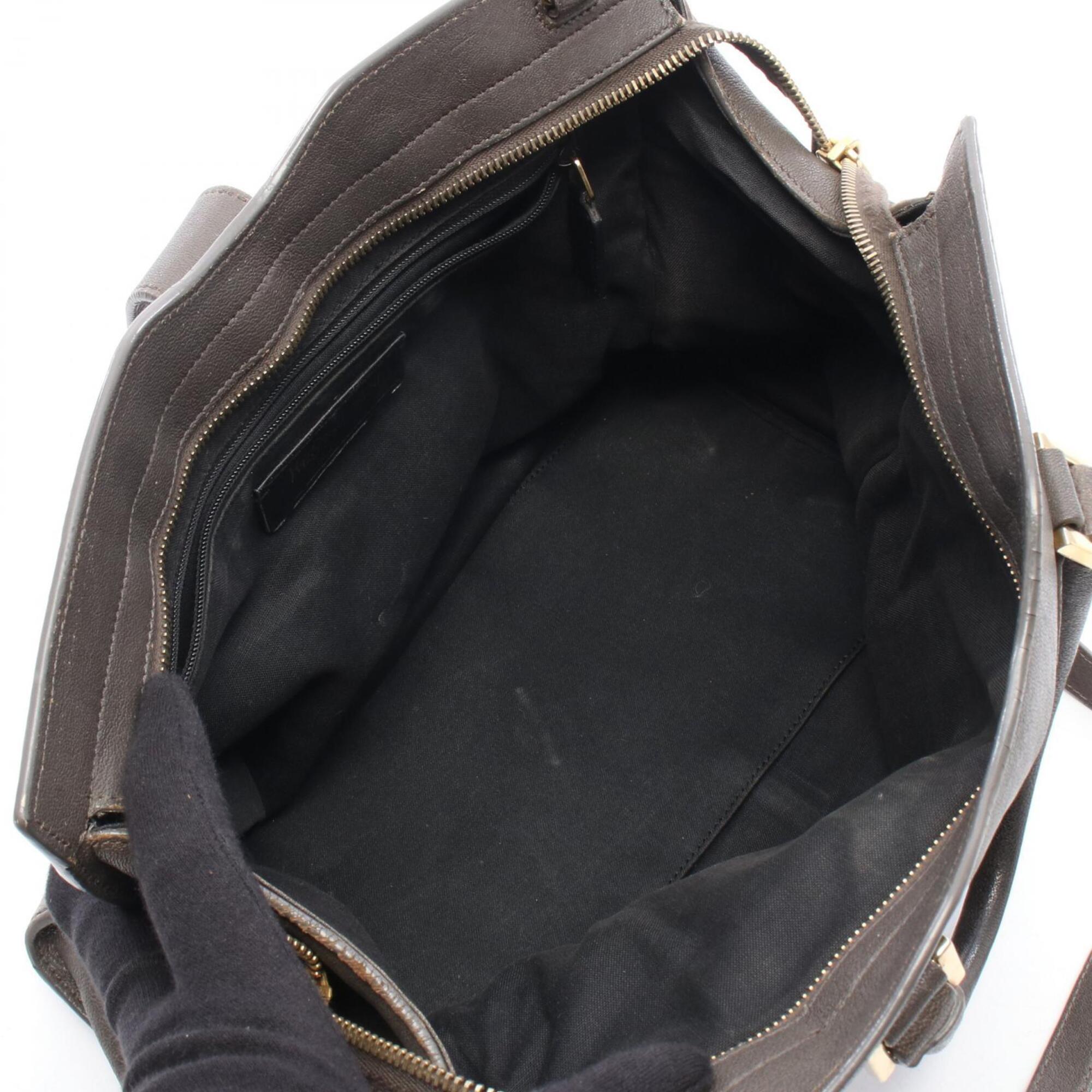 Yves Saint Laurent Gray Leather Handbag (Pre-Owned)