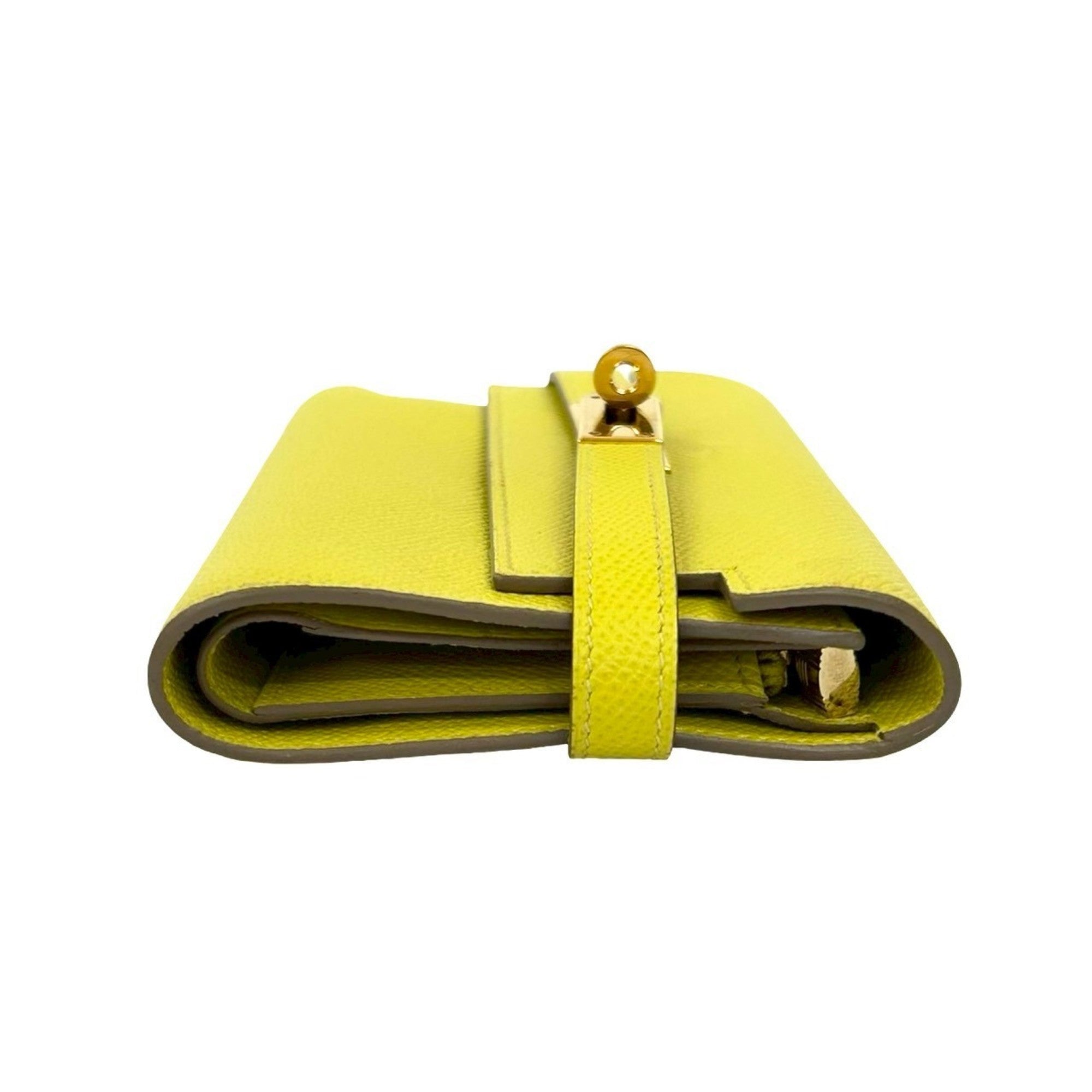Hermes Yellow Leather Wallet (Bi-Fold) (Pre-Owned)