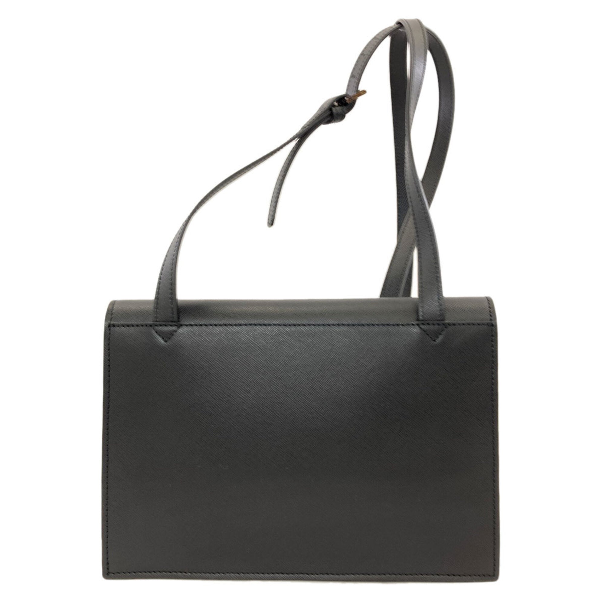 Versace Black Leather Shoulder Bag (Pre-Owned)