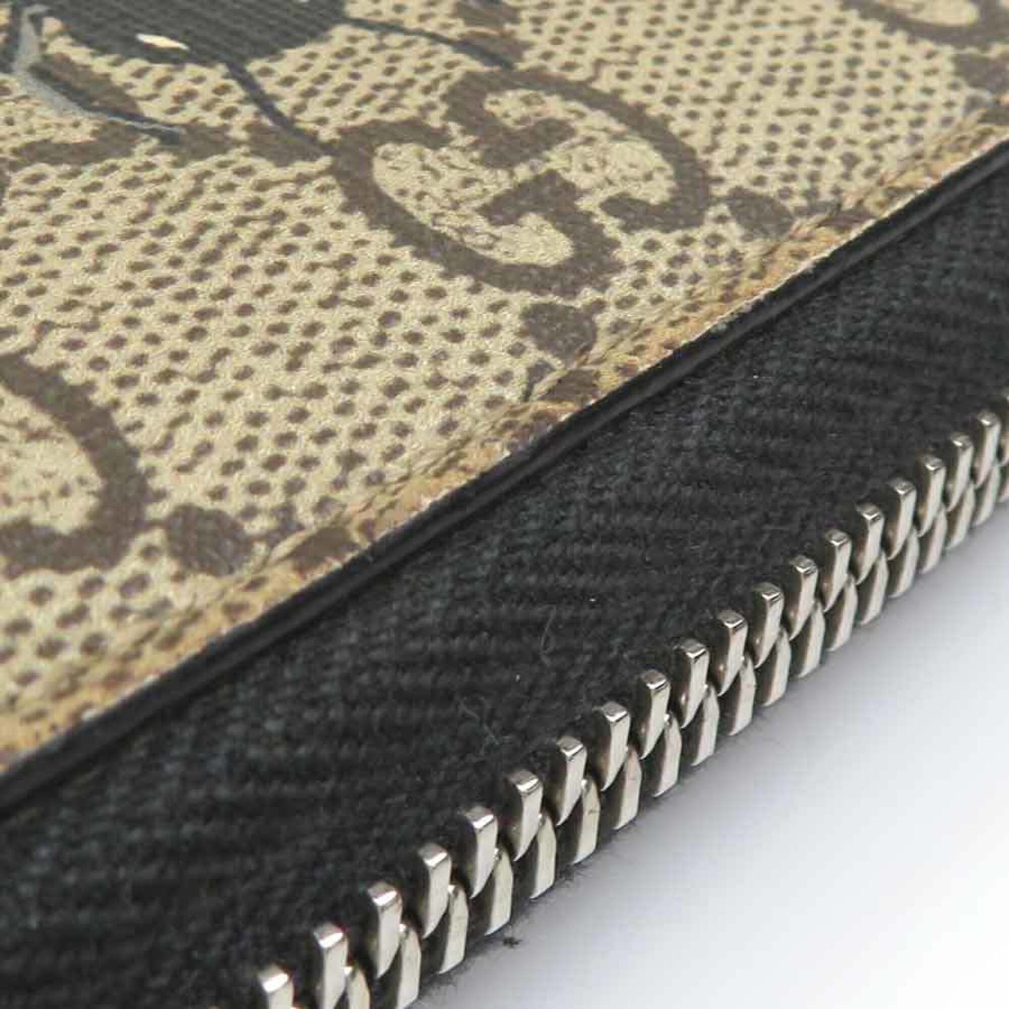 Gucci Beige Brown Gg Supreme Long Wallet (Bi-Fold) (Pre-Owned)