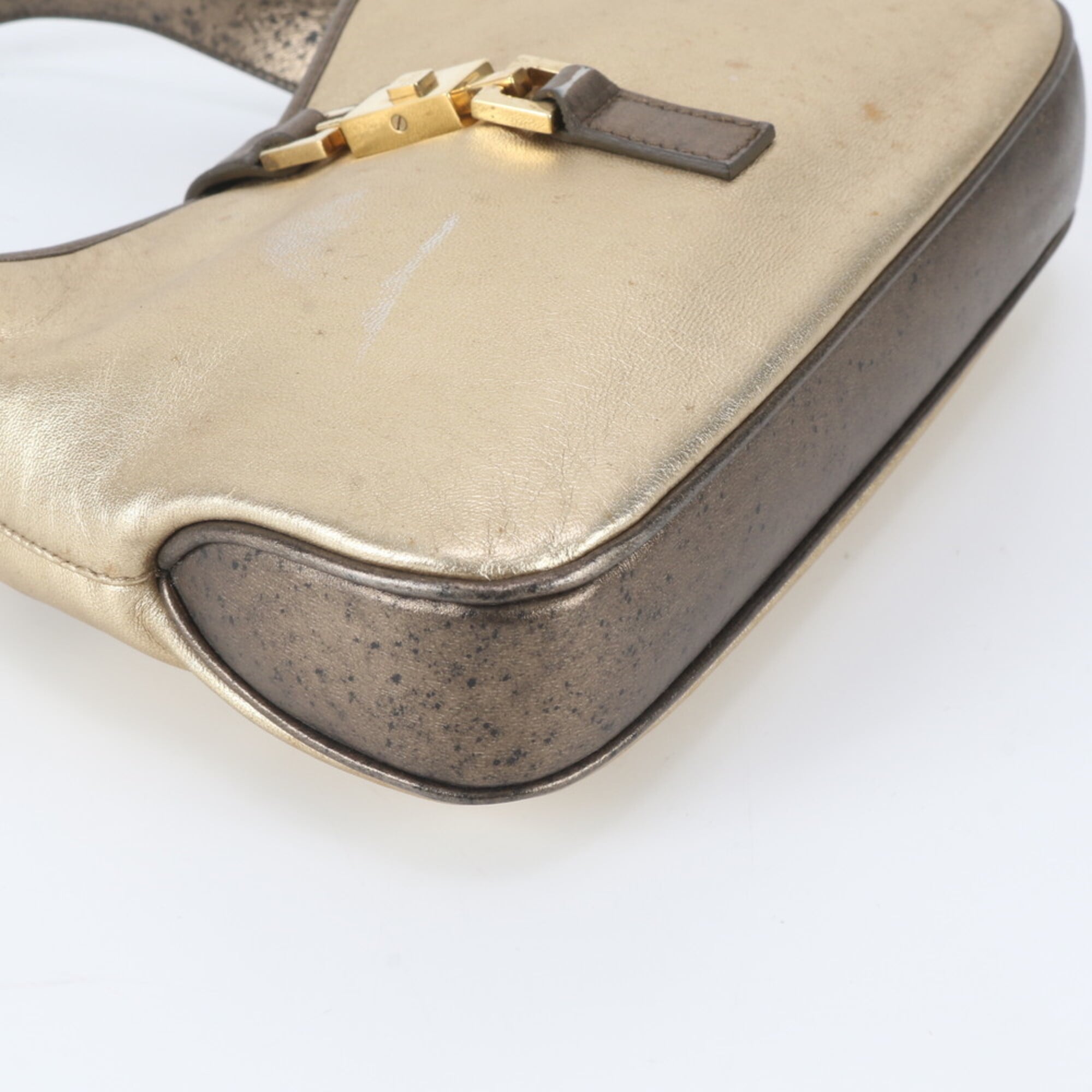 Gucci Gold Leather Handbag Tote Bag (Pre-Owned)