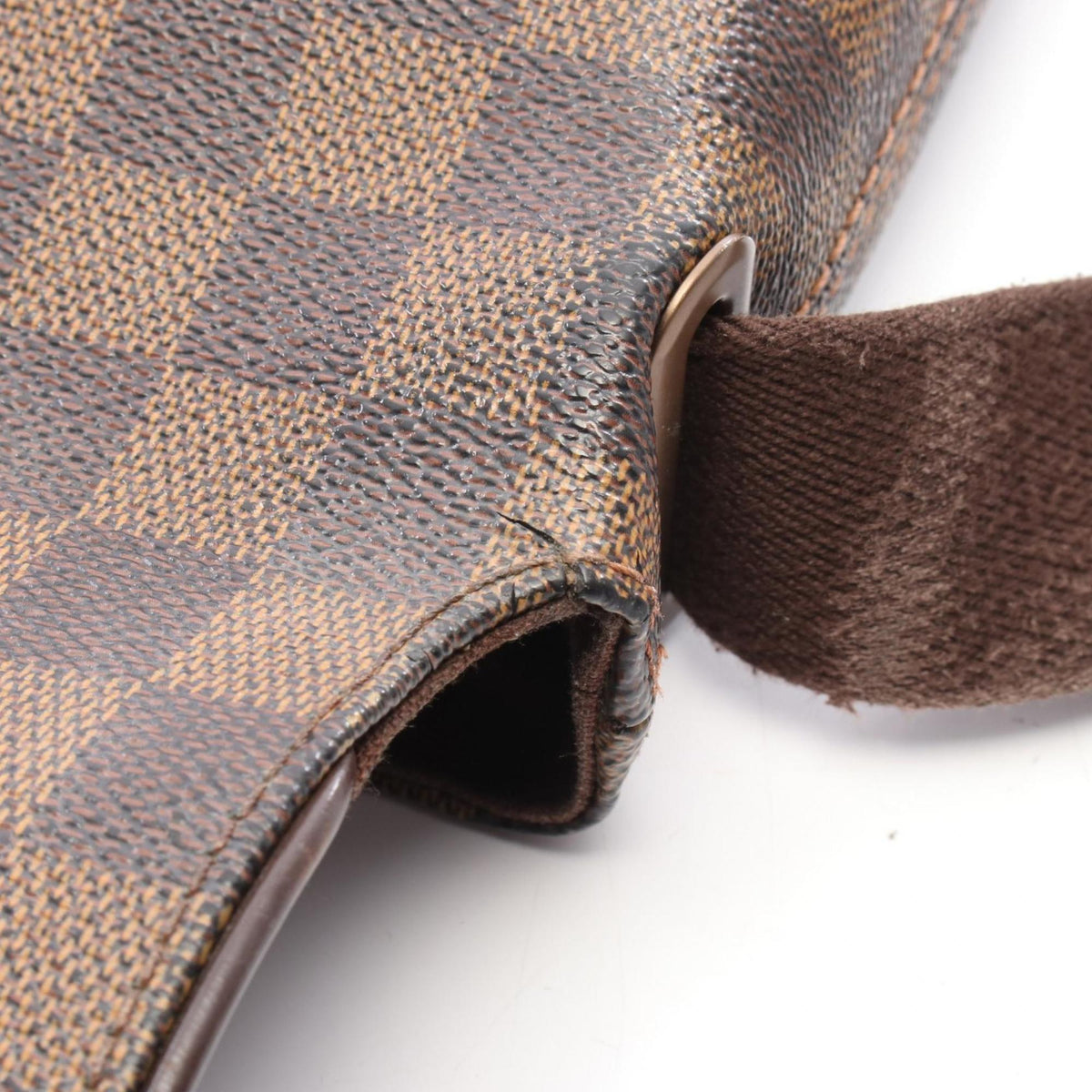 Louis Vuitton Brown Damier Canvas Coated Canvas Leather Handbag Shoulder Bag (Pre-Owned)
