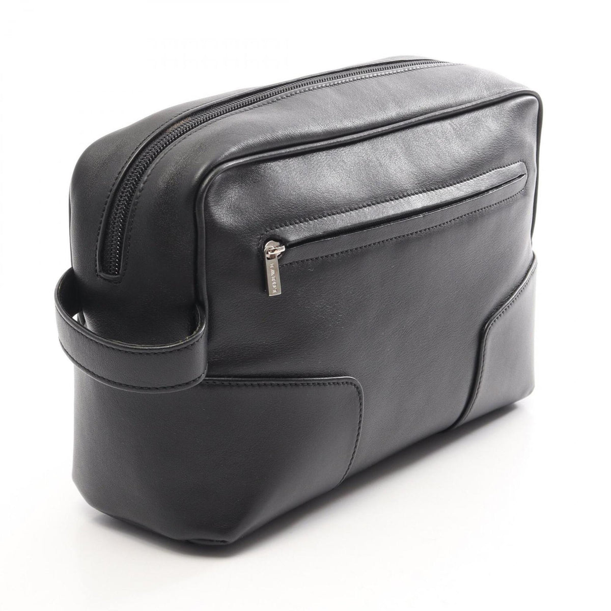 Loewe Black Leather Clutch Bag Handbag (Pre-Owned)