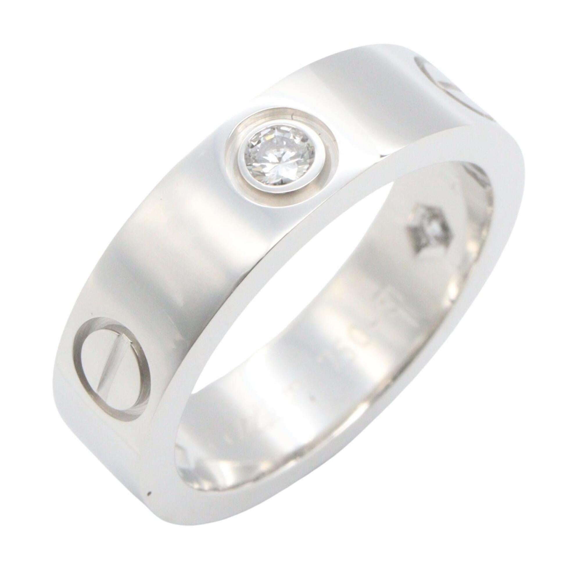 Cartier Silver Clear White Gold (18K) Band Ring (Pre-Owned)