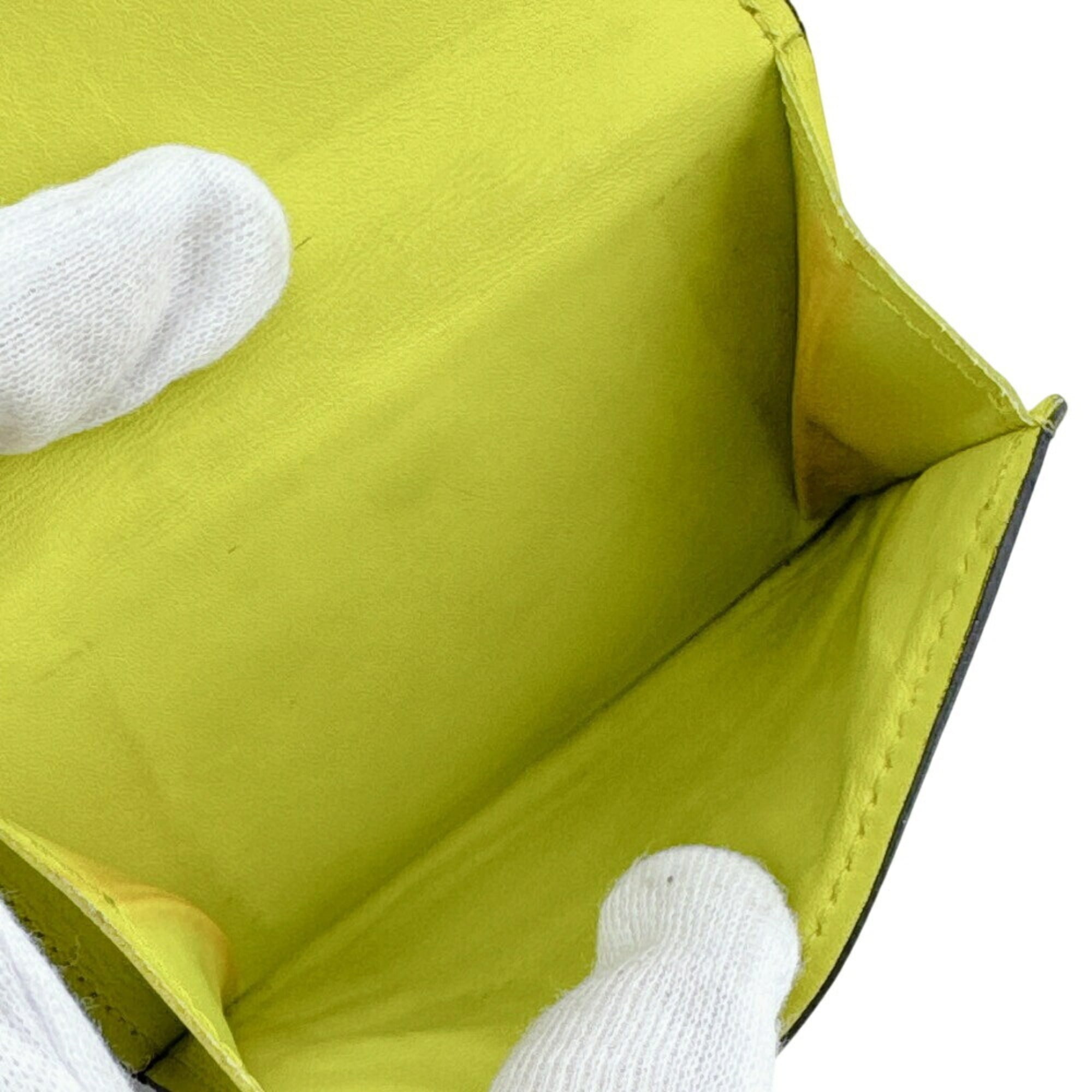 Louis Vuitton Yellow Leather Wallet (Tri-Fold) (Pre-Owned)