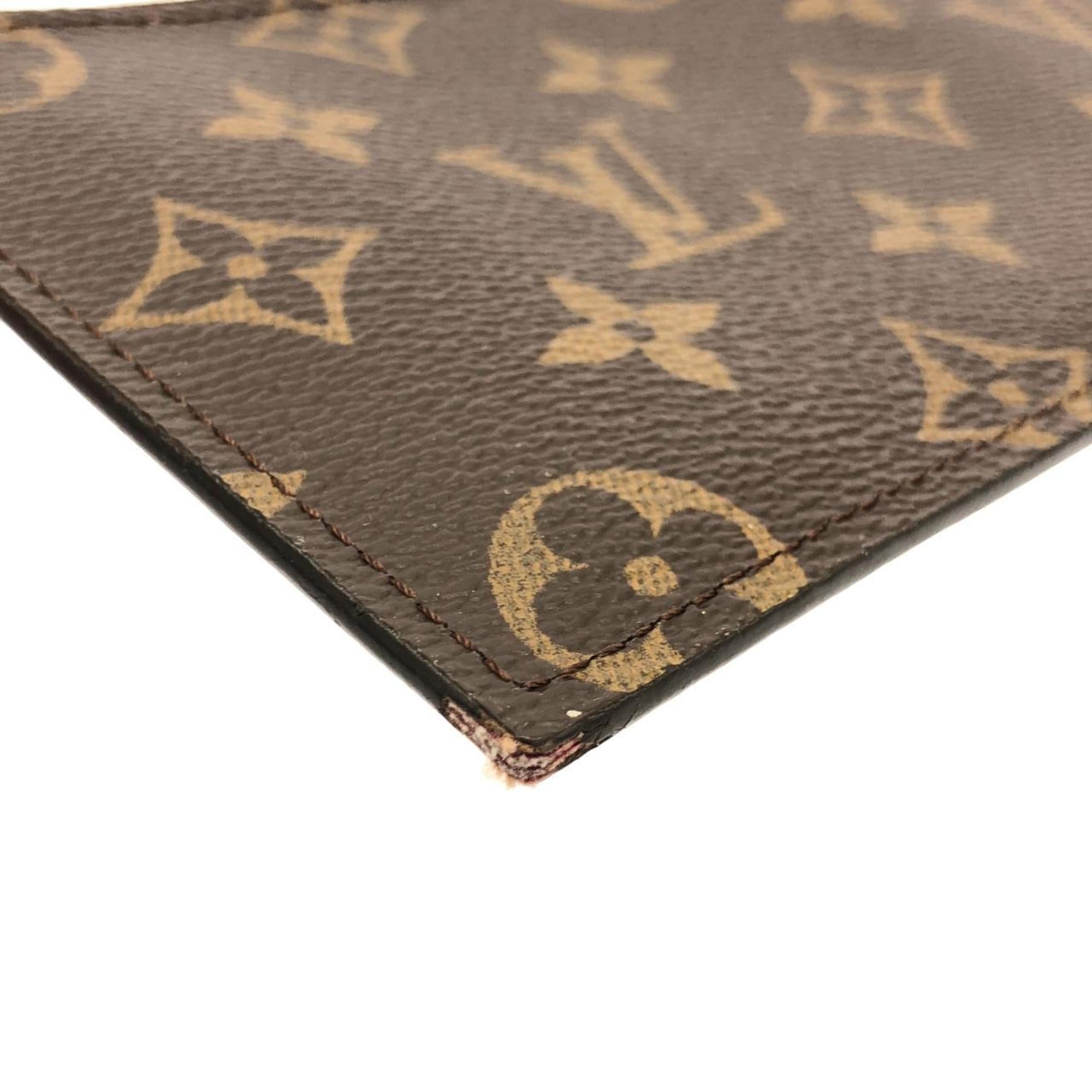 Louis Vuitton Monogram Marron Coated Canvas Pochette Shoulder Bag (Pre-Owned)