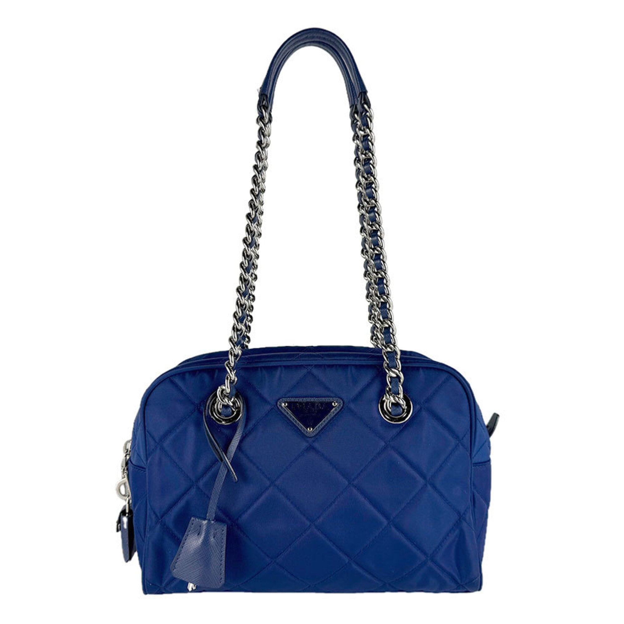 Prada Dark Blue Nylon Shoulder Bag (Pre-Owned)