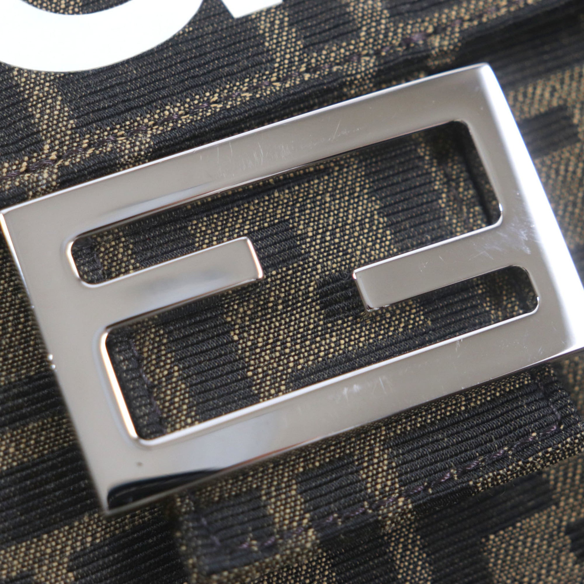 Fendi Brown Canvas Shoulder Bag Tote Bag (Pre-Owned)