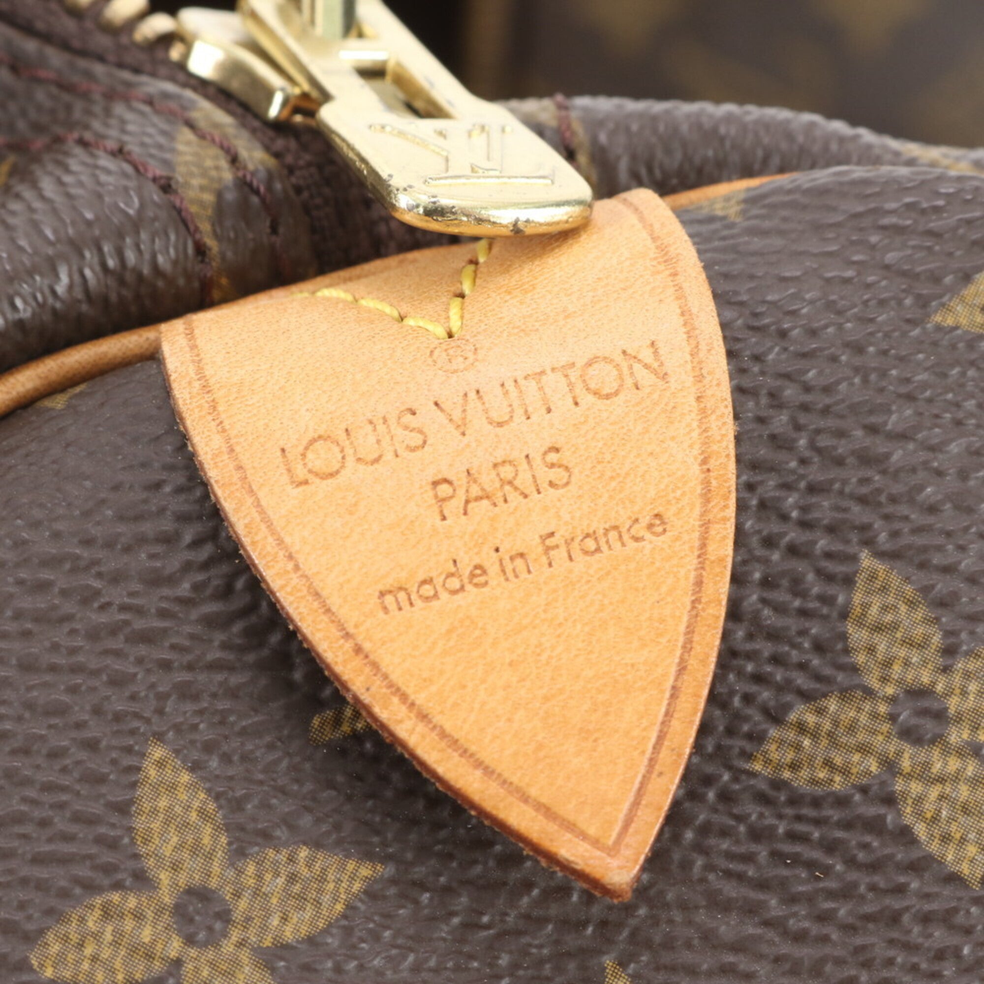Louis Vuitton Brown Leather Coated Canvas Boston Bag Tote Bag (Pre-Owned)