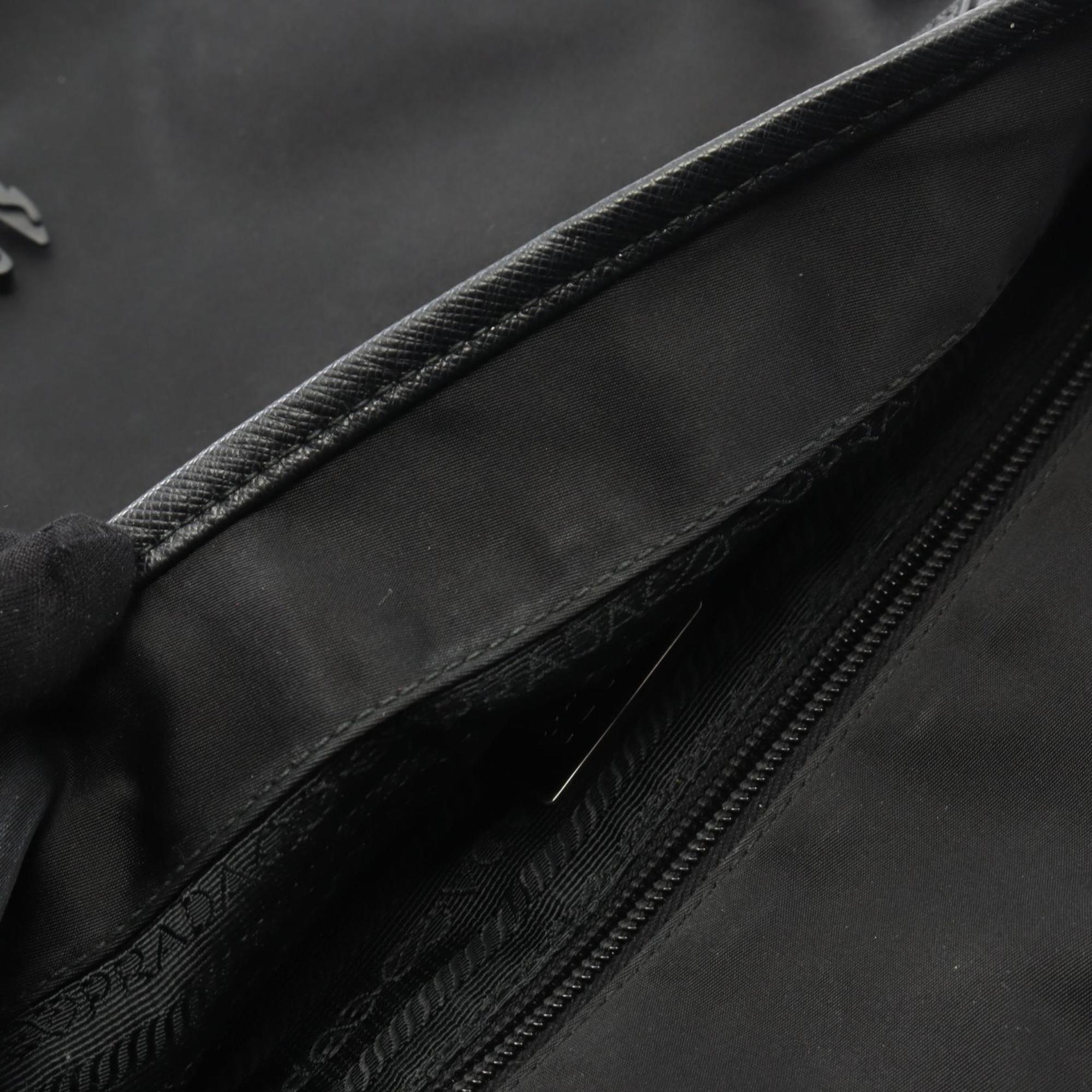 Prada Black Nylon Saffiano Triangle Shoulder Bag (Pre-Owned)