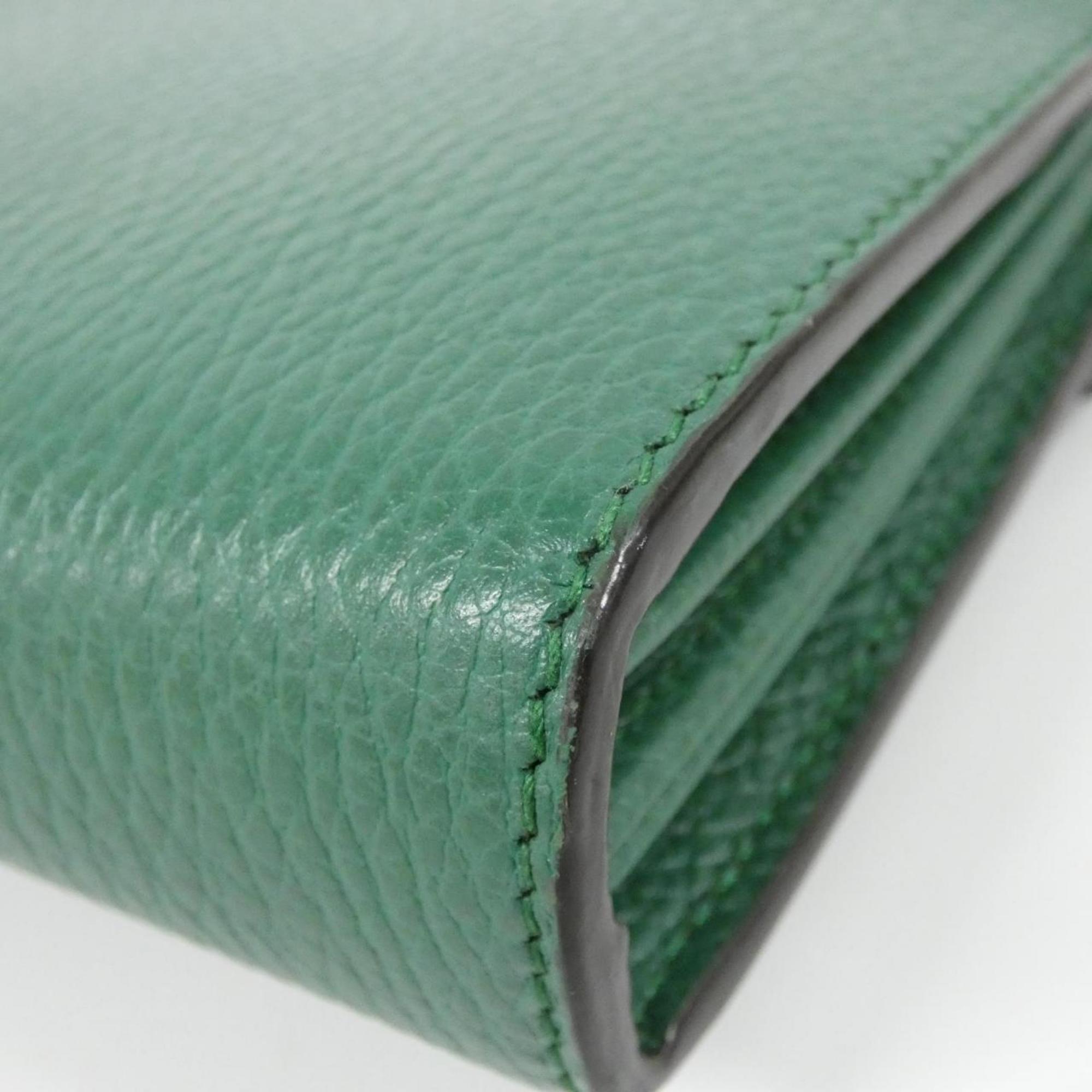 Gucci Emerald Green Leather Chain/Shoulder Wallet (Pre-Owned)