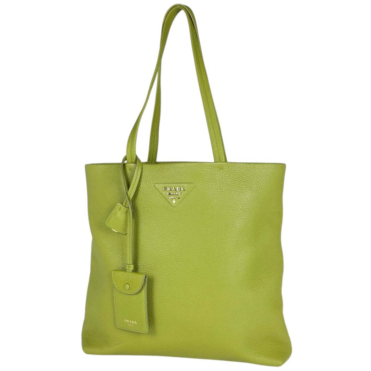 Prada Green Leather Tote Bag (Pre-Owned)