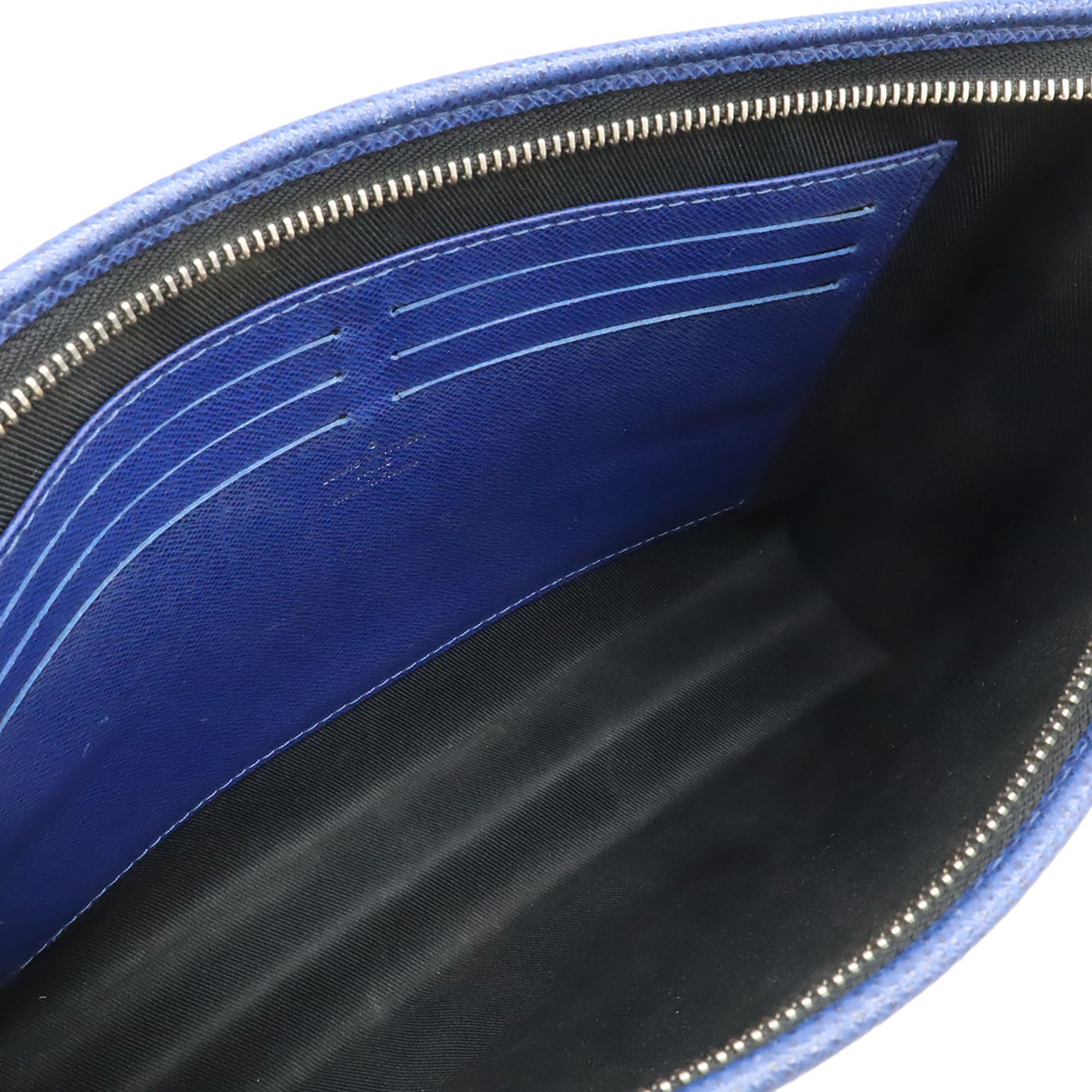 Louis Vuitton Blue Cobalt Taiga Leather Leather Clutch Bag Pochette (Pre-Owned)