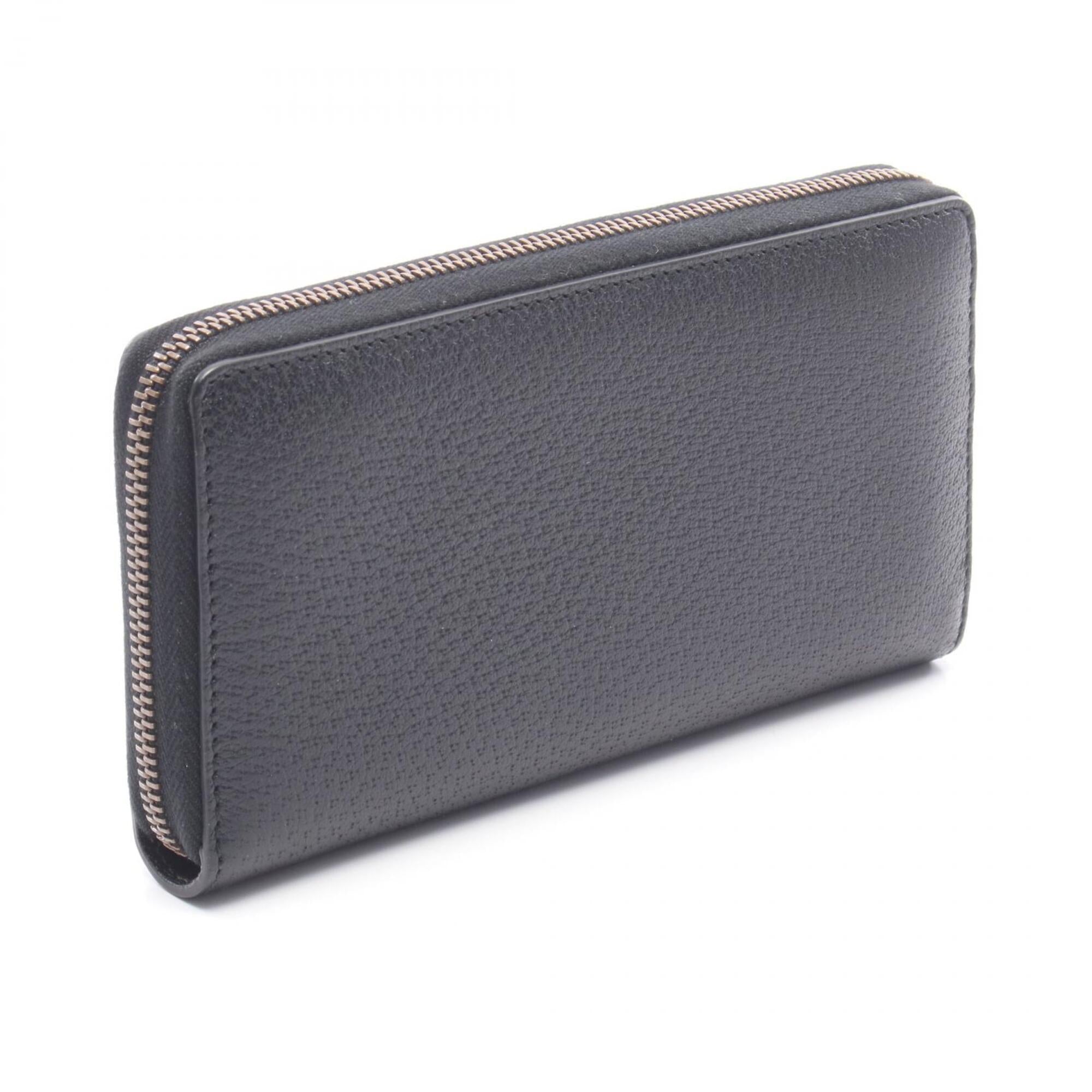 Gucci Black Leather Long Wallet (Bi-Fold) (Pre-Owned)
