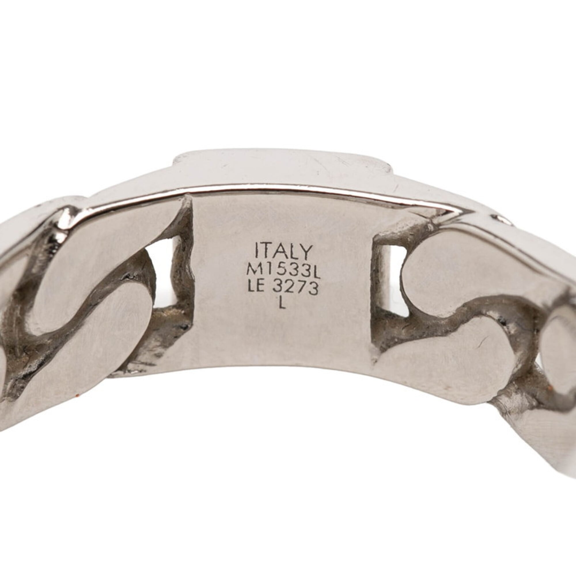 Louis Vuitton Silver Metal Band Ring (Pre-Owned)