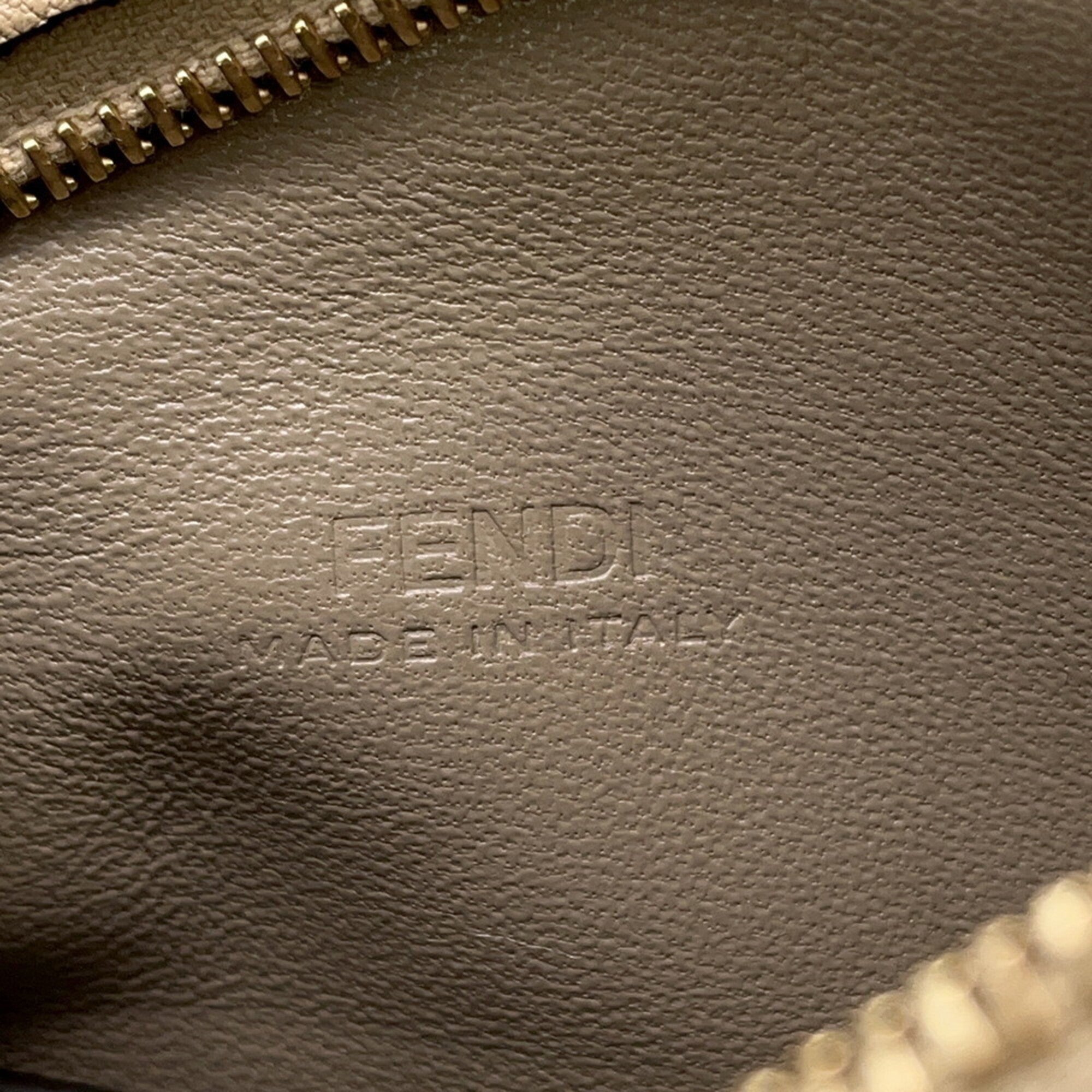 Fendi Camel Yellow Leather Handbag Pochette Pouch (Pre-Owned)