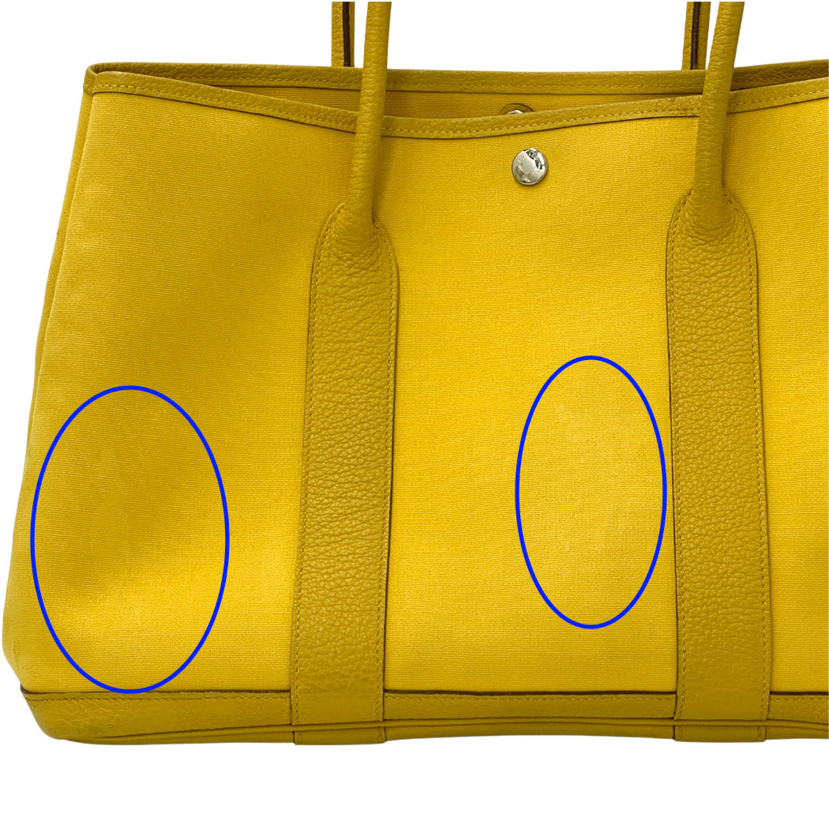 Hermes Yellow Toile Officier Tote Bag (Pre-Owned)