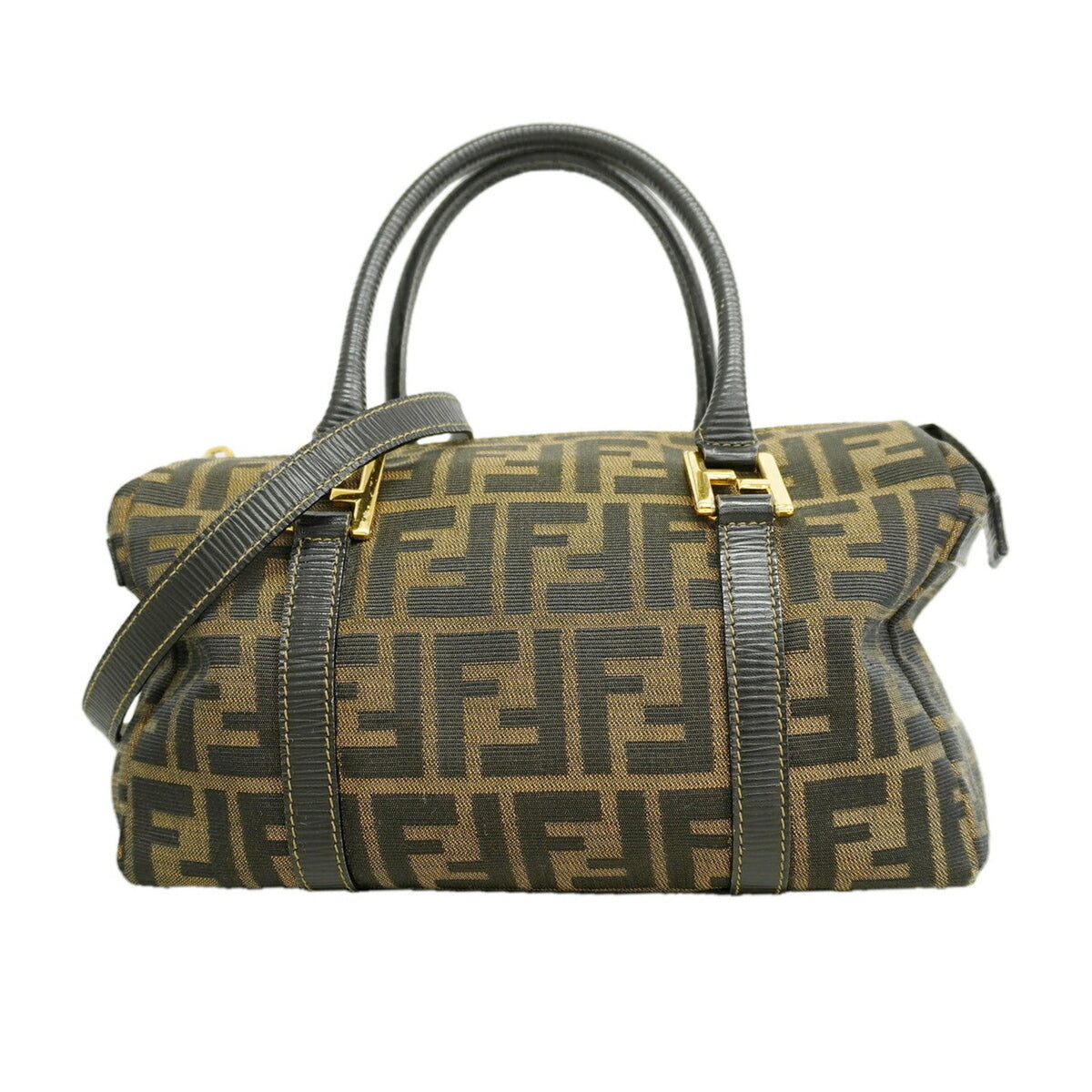 Fendi Brown Canvas Handbag (Pre-Owned)