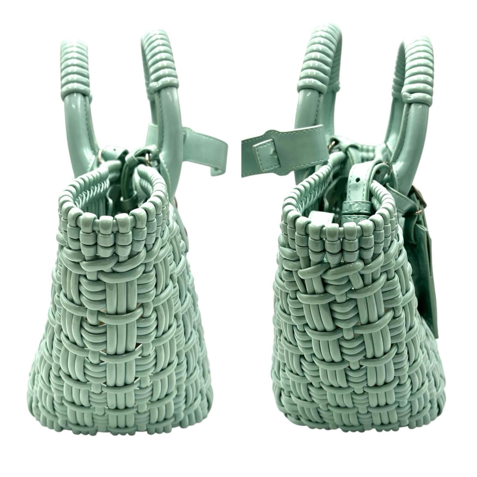 Balenciaga Green Basket Handbag Shoulder Bag (Pre-Owned)