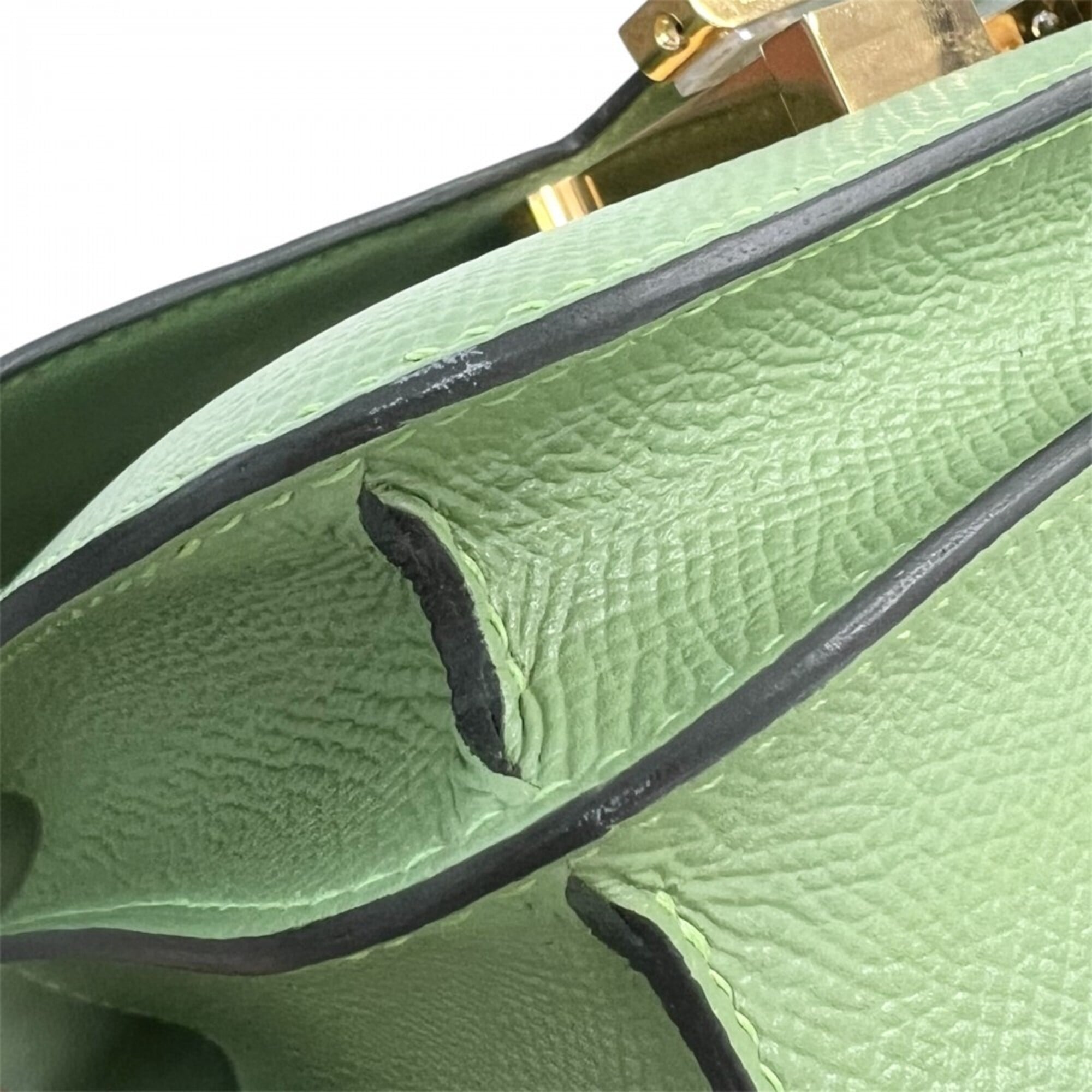 Hermes Green Epsom Leather Pochette Shoulder Bag (Pre-Owned)