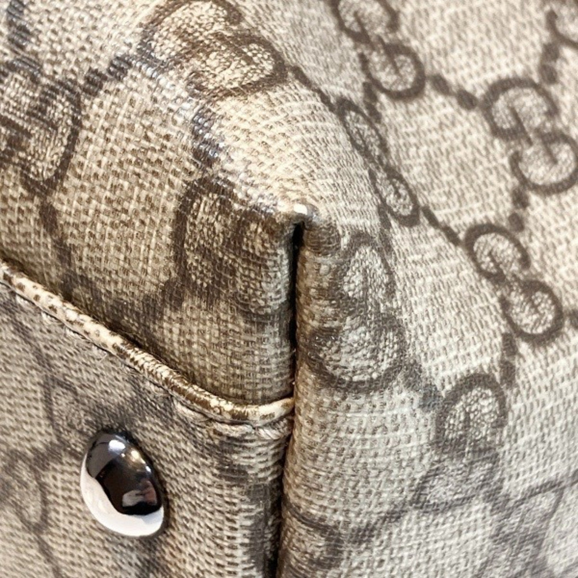 Gucci Beige Gg Supreme Handbag Tote Bag (Pre-Owned)