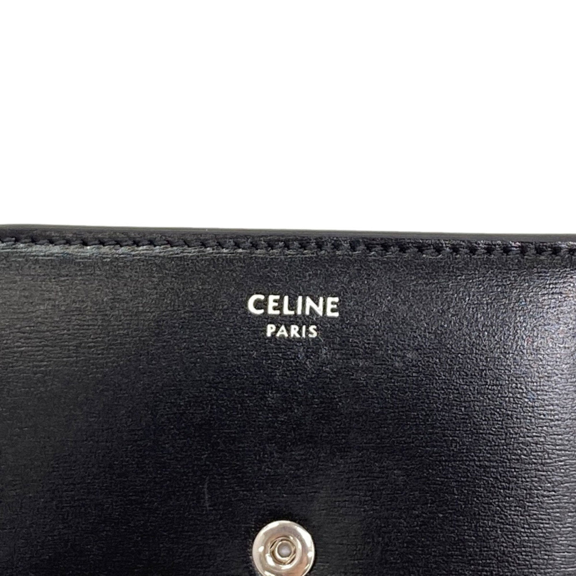 Celine Black Leather Wallet (Tri-Fold) (Pre-Owned)