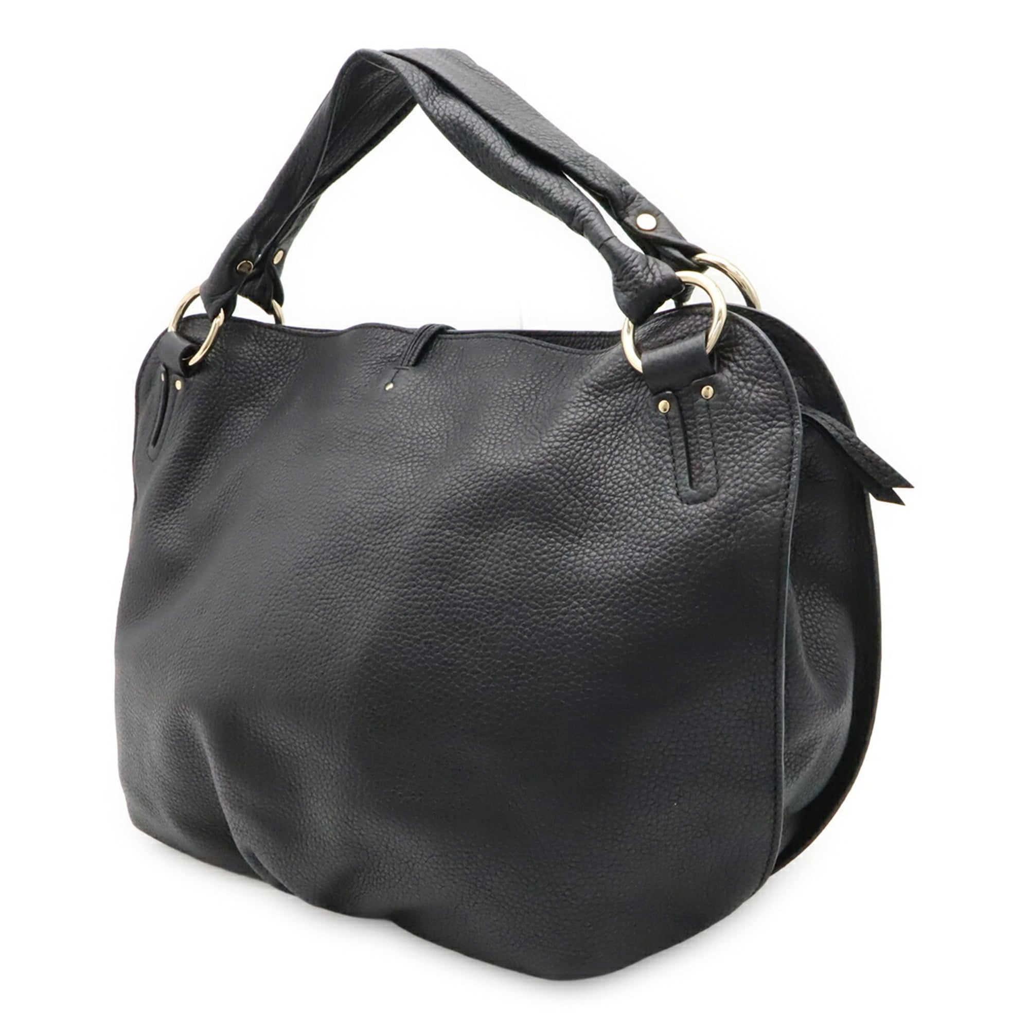 Celine Black White Leather Handbag Shoulder Bag (Pre-Owned)