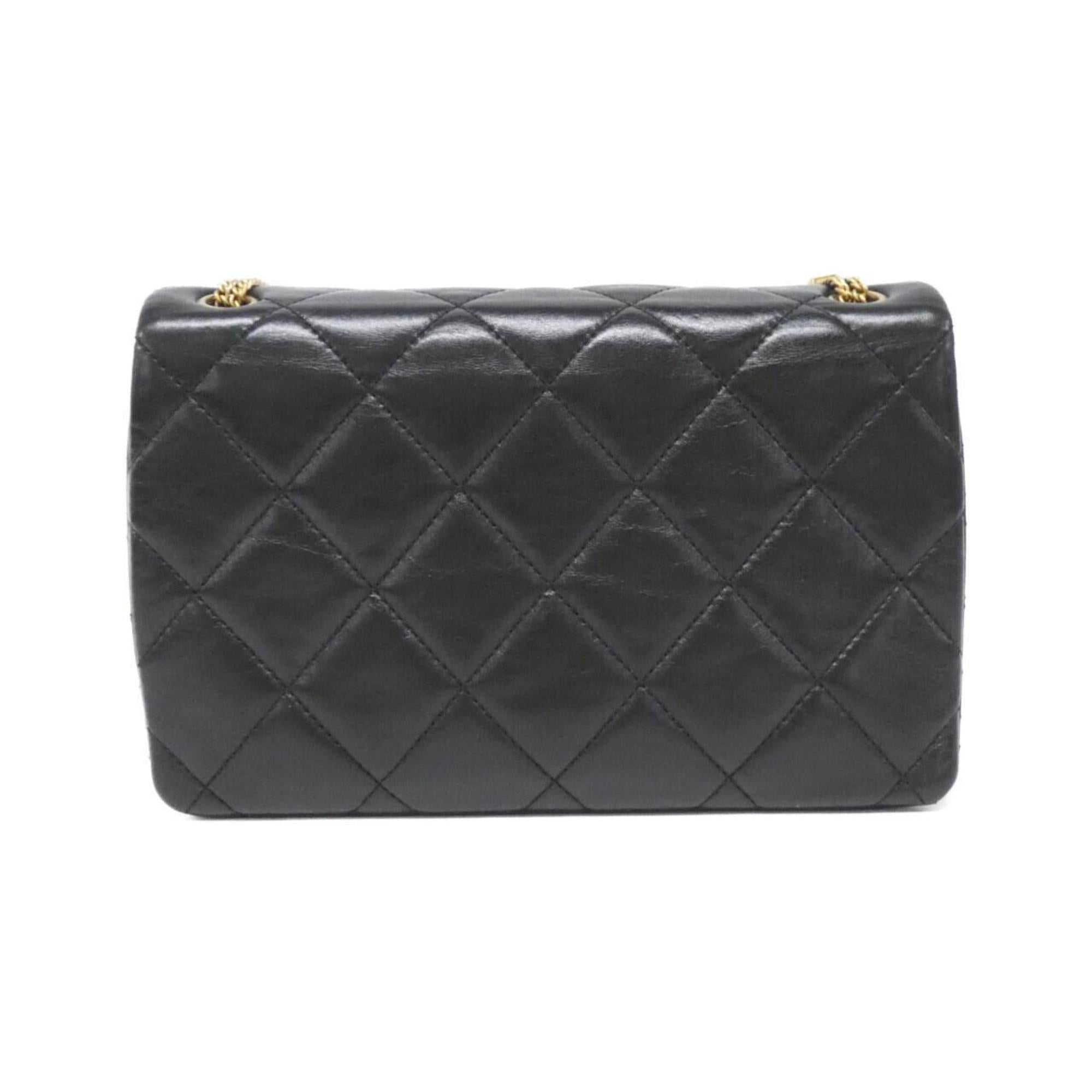 Chanel Black Leather Shoulder Bag (Pre-Owned)