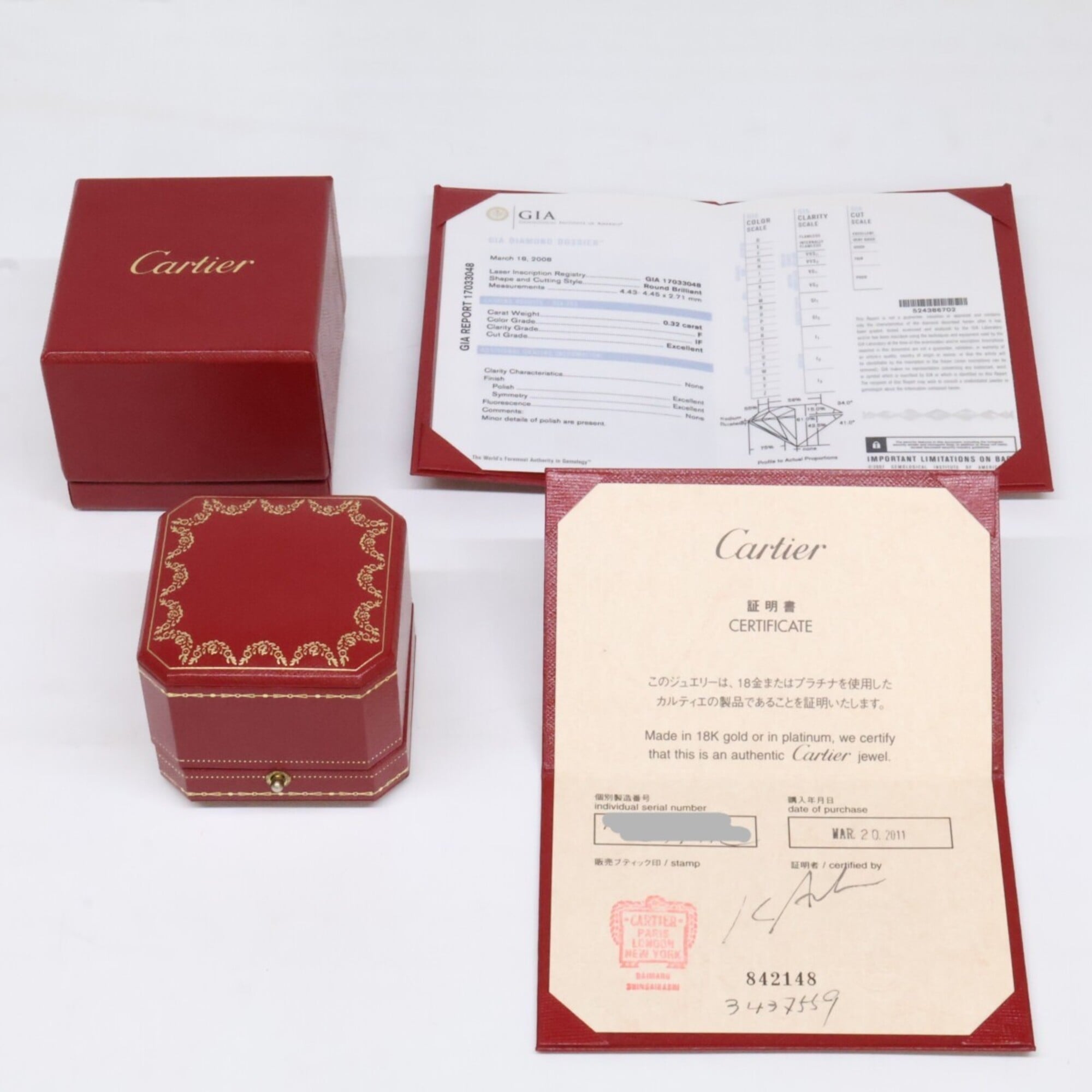 Cartier Platinum 950 Band Ring (Pre-Owned)