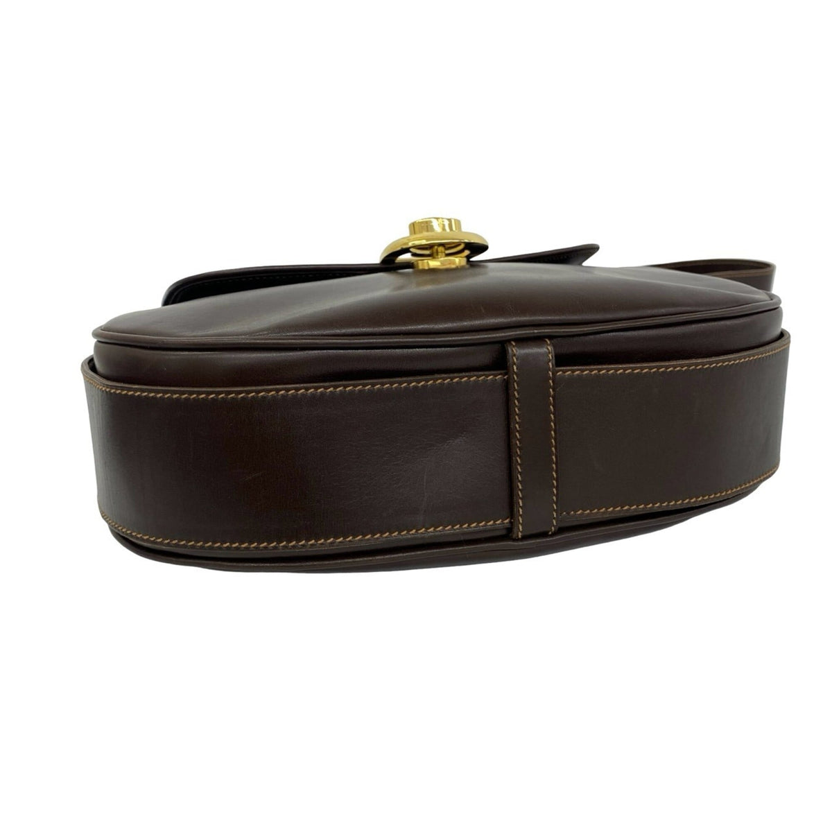 Gucci Brown Leather Shoulder Bag (Pre-Owned)
