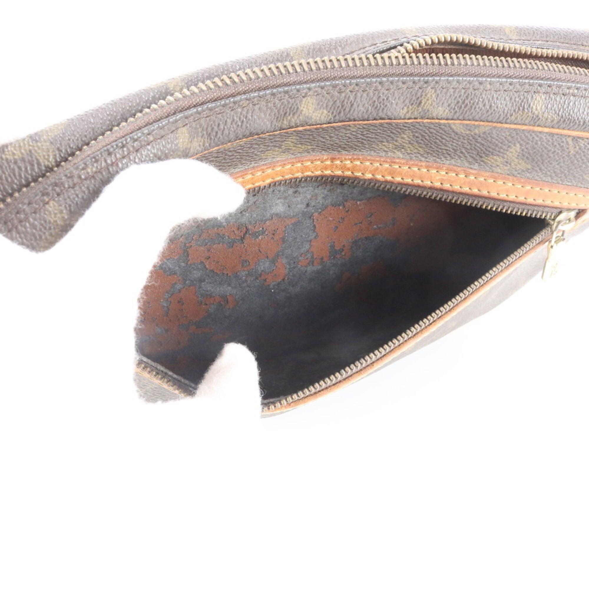 Louis Vuitton Brown Monogram Leather Coated Canvas Clutch Bag (Pre-Owned)