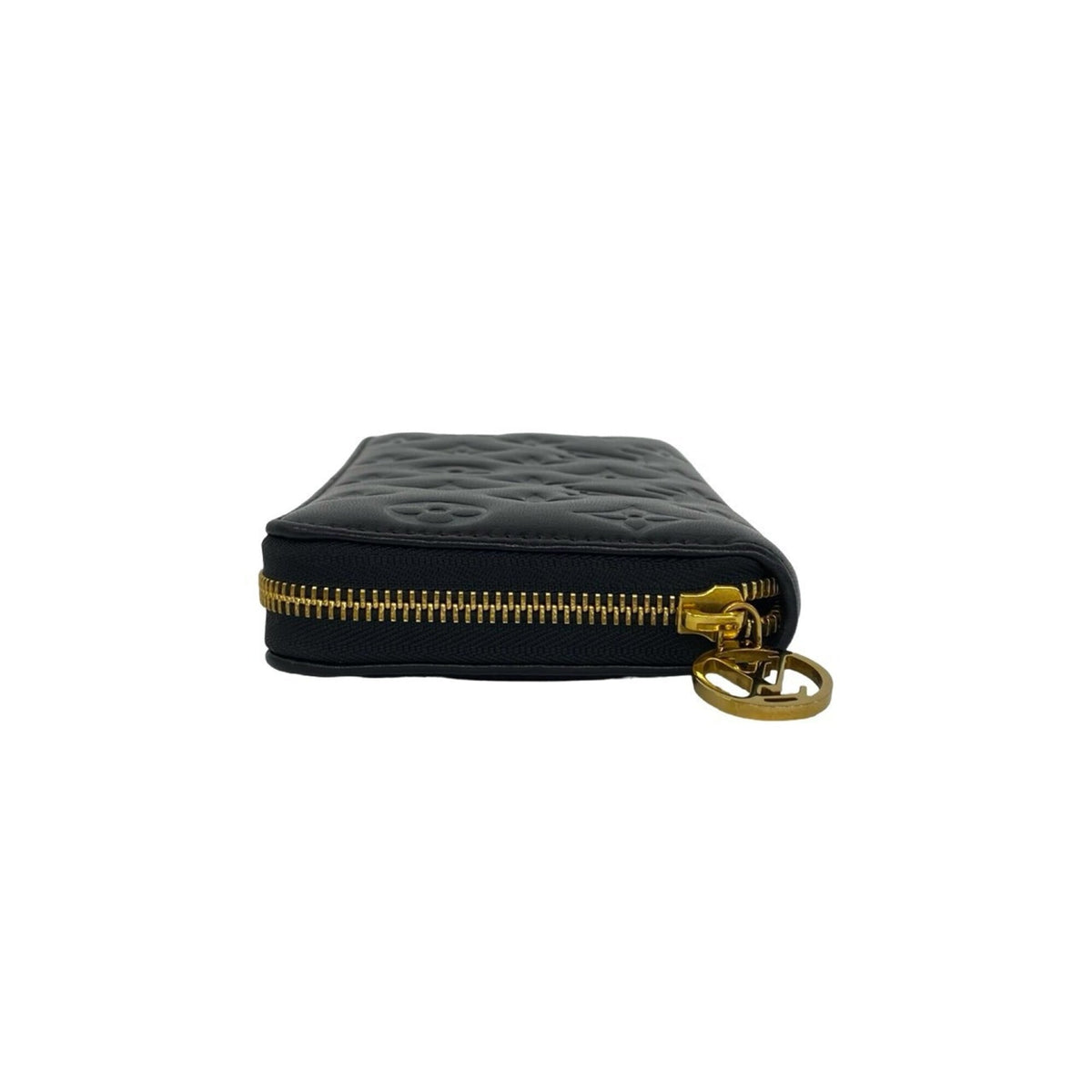 Louis Vuitton Black Leather Long Wallet (Bi-Fold) (Pre-Owned)